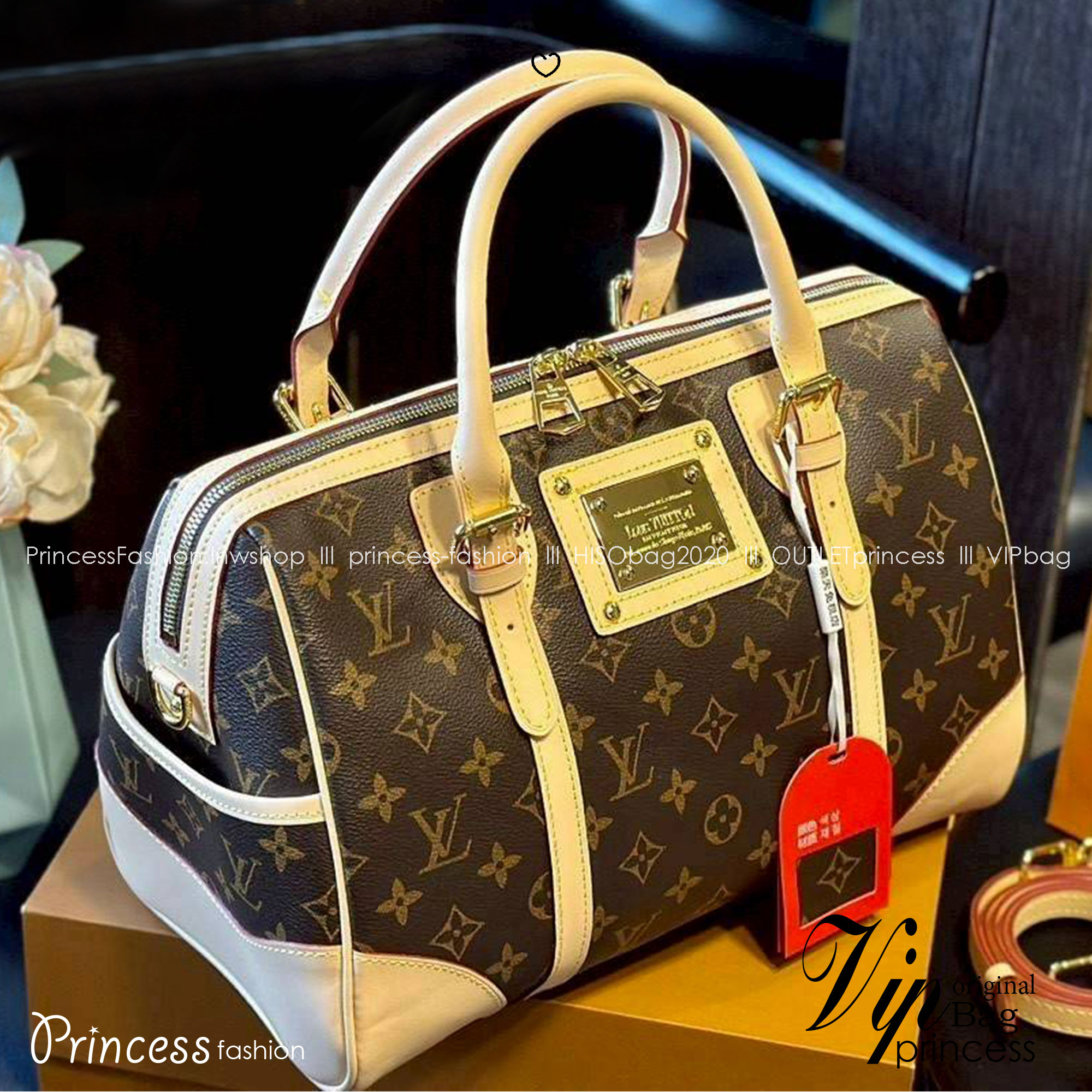 LV BOLSA BERKELEY MONOGRAM BAG กระเป๋าสะพายทรงหมอนดีไซน์วินเทจใบใหญ่ แต่งเพลทสีทองปั้มโลโก้ด้านหน้าสวยหรูโดดเด่น หูจับในตัวและสายคล้องไหล่ รูปทรงสวยตลอดกาล