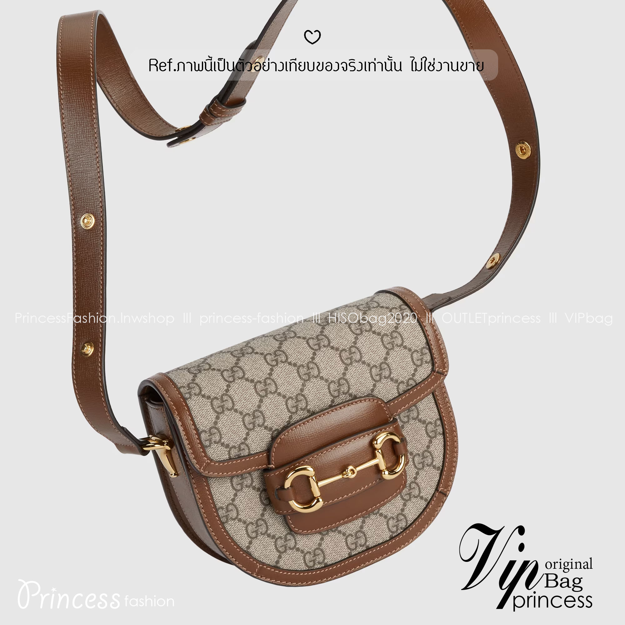 GUCCI Horsebit 1955 mini rounded bag กระเป๋าสะพายไหล่/สะพายข้างสุดคลาสสิค ใหม่ล่าสุด ไซส์มินิทรงครึ่งวงกลม กะทัดรัด สวยอยู่ทรง