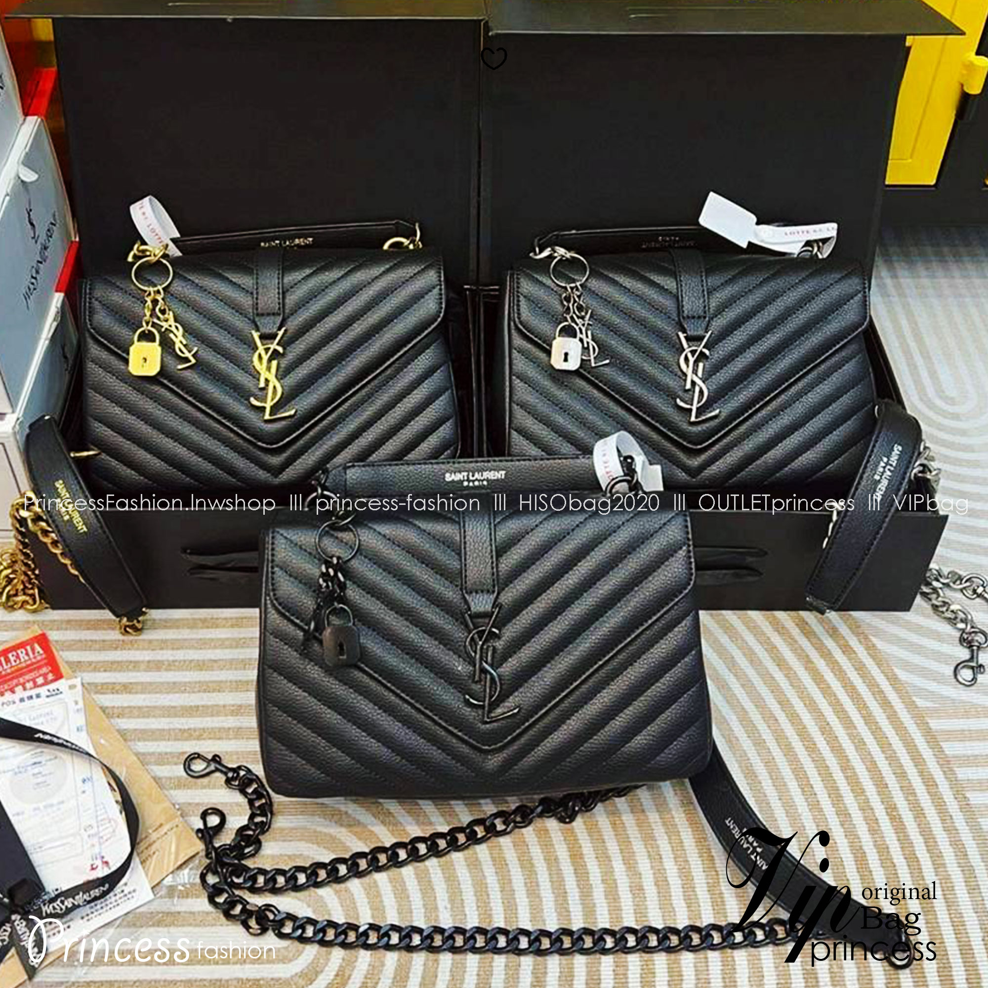 YSL college medium in quilted leather กระเป๋าสะพายทรงสวยสุดหรู ดูติดแกลมสุดๆ โดดเด่นด้วยโลโก้ด้านหน้า เพิ่มดีเทลความผู้ดี ไม่เคยผิดหวังจริงๆ!!