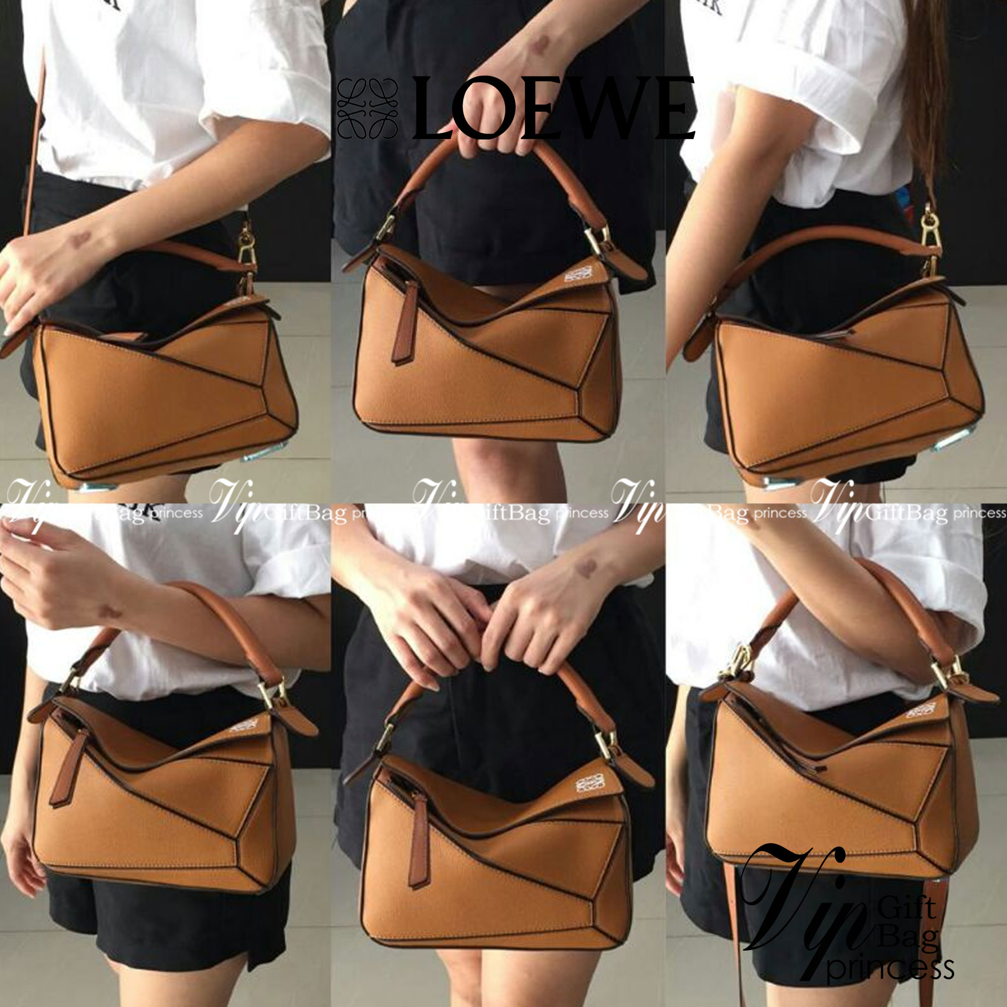 Loewe Puzzle Bag In Classic กระเป๋าทรง Puzzle นี้ออกแบบโดย Jonathan Anderson โดยได้รับแรงบันดาลใจในการออกแบบมาจากรูปทรงของลูกรักบี้ ดังนั้น จึงจะเห็นได้ว่าการตัดเย็บและรูปทรงของกระเป๋านั้นคล้ายคลึงกับลูกรักบี้ รูปทรงดูมินิมอลไม่ทิ้งคอนเซ็ปต์ของแบรนด์ สามา