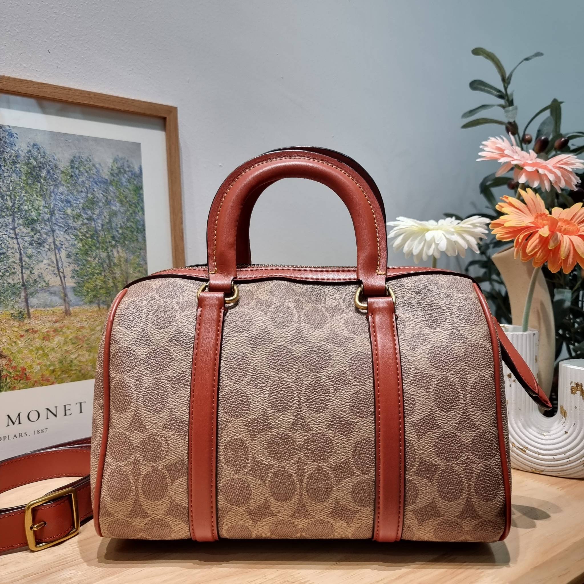 COACH RUBY SATCHEL 25 IN SIGNATURE CANVAS CP239 พร้อมส่ง กระเป๋าทรงหมอนดีไซน์ใหม่ ใบใหญ่ เพิ่มดีเทลความหรูมากมาย