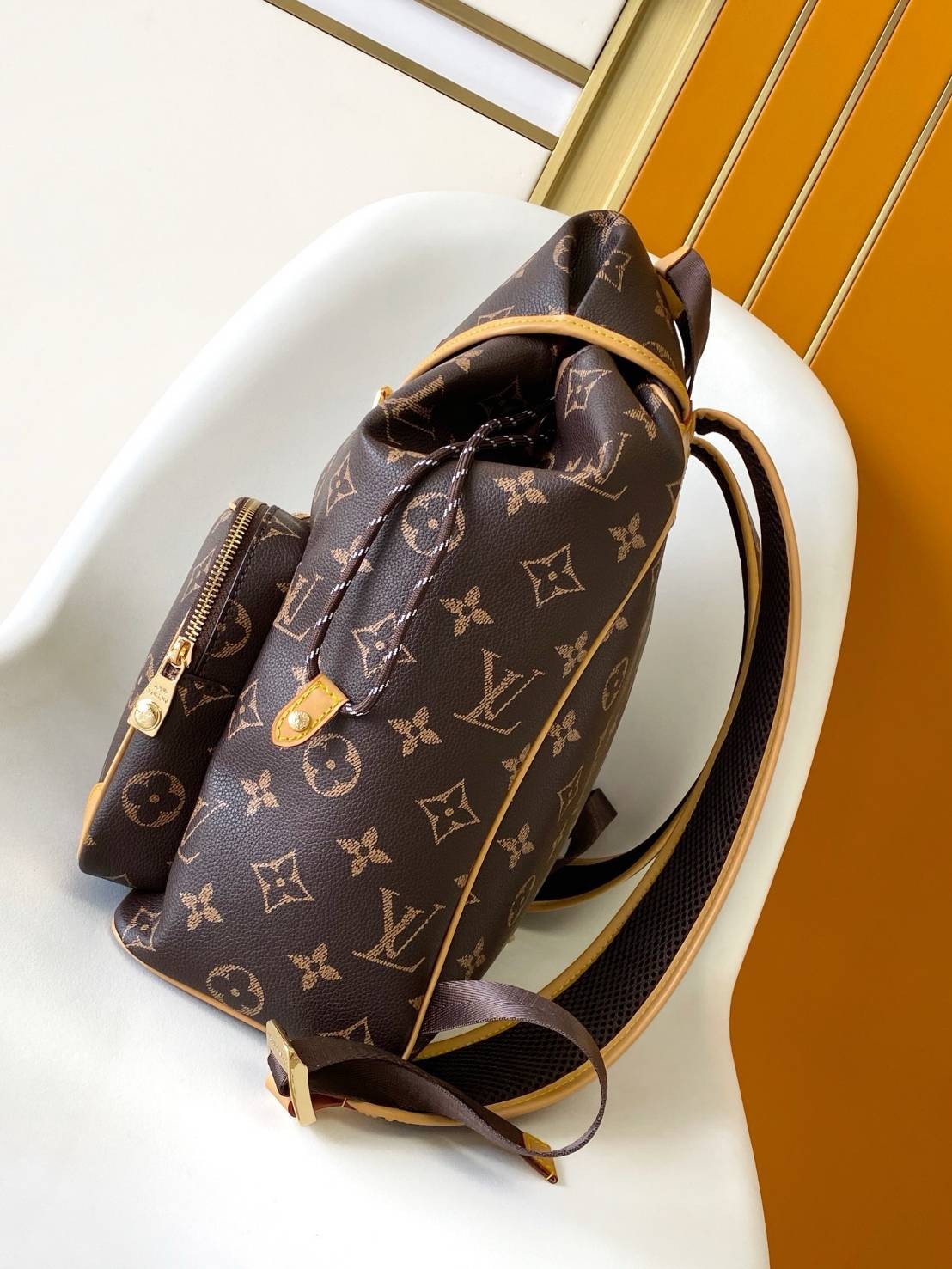 VIP หนังแท้ | LV Montsouris Cargo Backpacks Christopher Monogram กระเป๋าเป้ ลายโมโนแกรมสวยหรูคลาสสิก 🤍 เกรดวีไอพี เกรดดีสุด