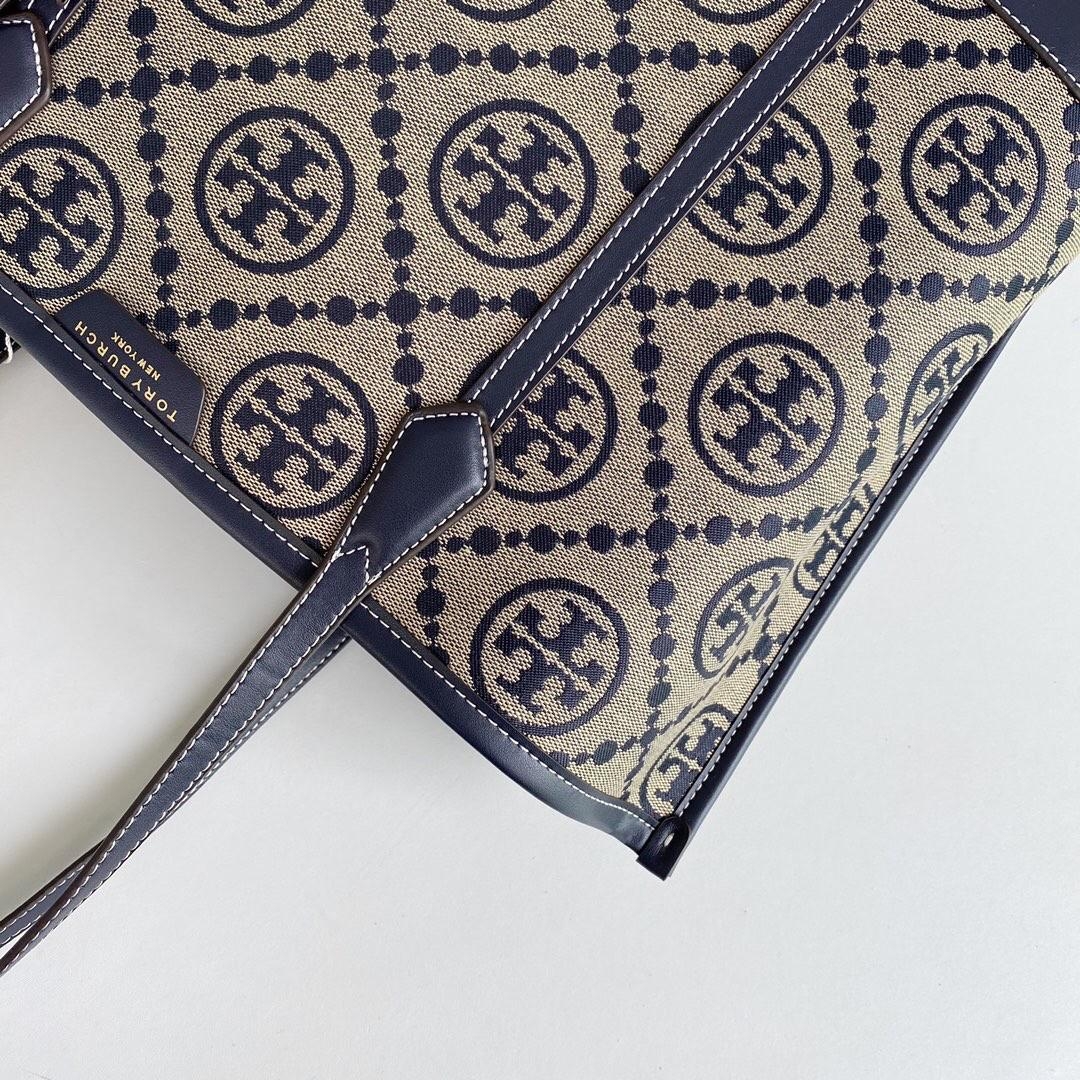 Tory Burch Perry Monogram Jacquard Triple Compartment Tote