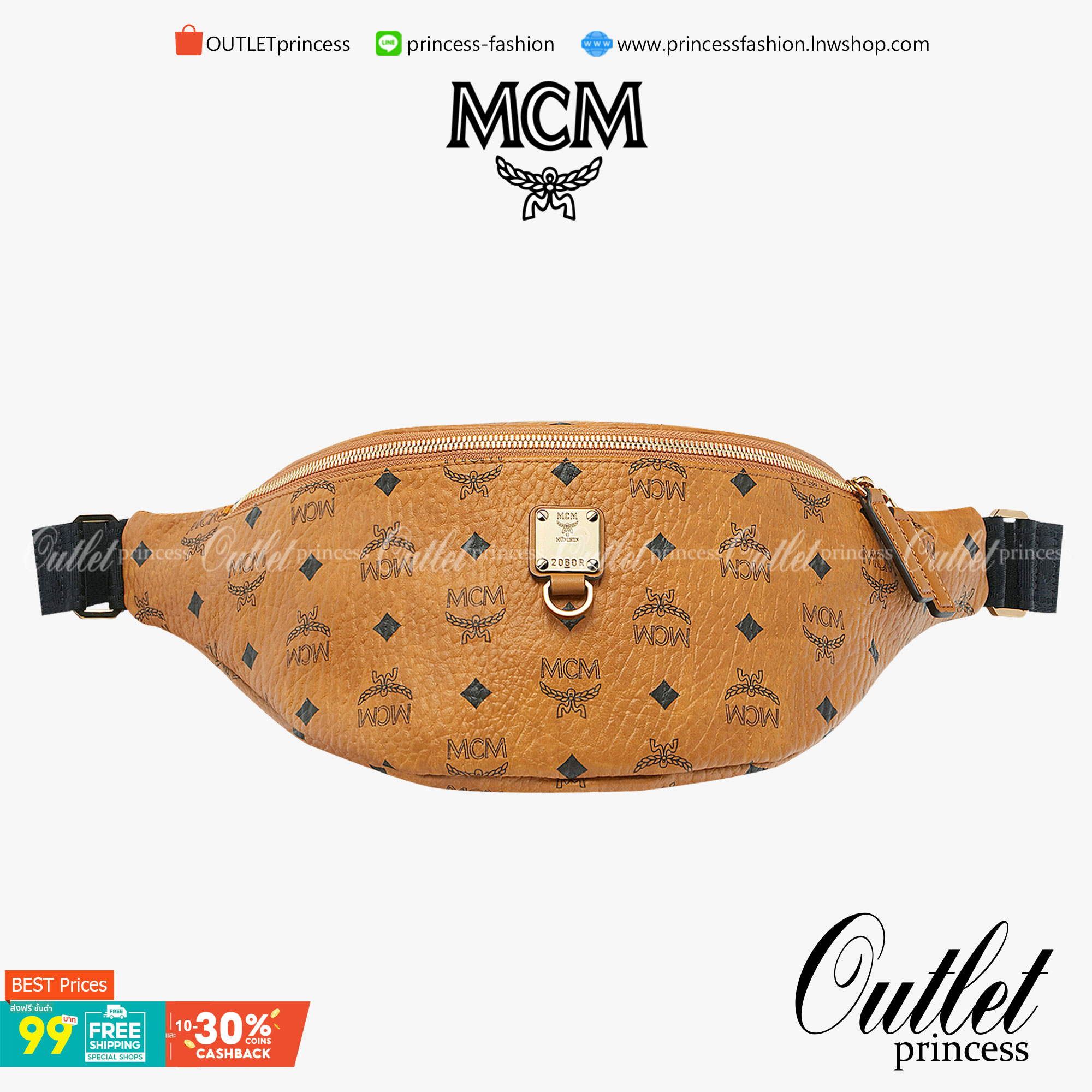 M.C.M FURSTEN BELT BAG IN VISETOS กระเป๋าคาดอกยอดฮิต หนุ่มๆสาวๆใช้ได้ไม่มีเบื่อ รุ่นขายดี ลายวิเซโต้เอกลักษณ์ ทั้งสปอร์ตและดูหรูในตัว ใช้งานง่าย ได้ทุกลุค วัสดุหนังแคนวาสคุณภาพดี มีช่องซิปหลัก และซิปด้านหลังกระเป๋า ภายในเป็นช่องโล่งบุผ้าซับอย่างดี รุ่น un