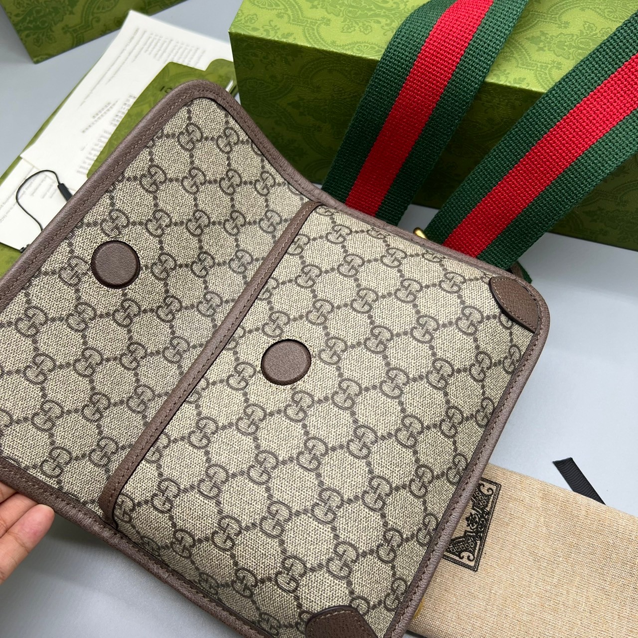 GUCCI Neo Vintage GG Supreme belt bag / Gucci Belt bag เกรดใช้งานสลับของแท้ เกรดออริจินอล ใช้ได้ทั้งชายหญิง งาน unisex ผลัดกันใช้ ^-^ ก็ได้ งานสวยตามรูป สินค้าขายดี ภาพสินค้าถ่ายจากงานขายจริง ใช้งานต่างประเทศได้