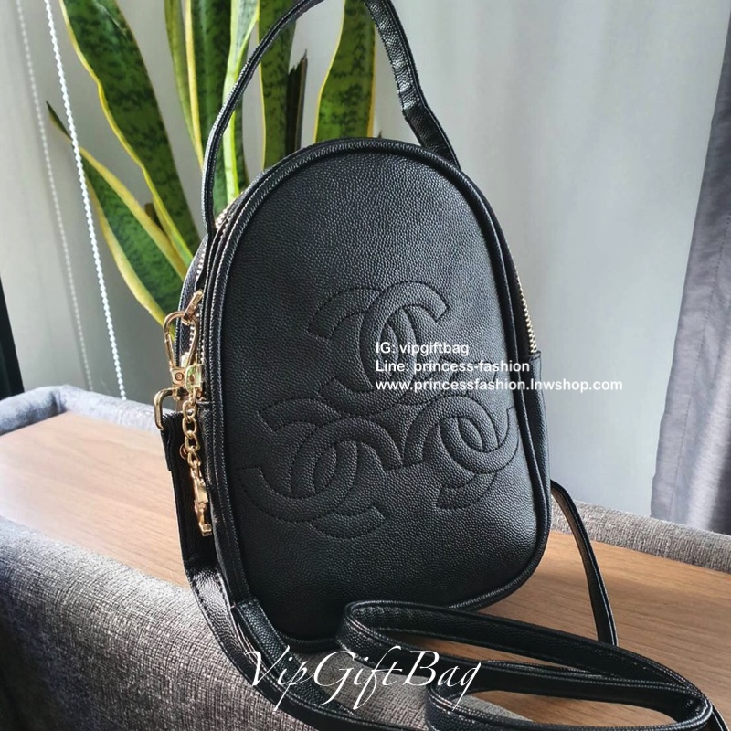 Chanel mini triple logo cross body bag