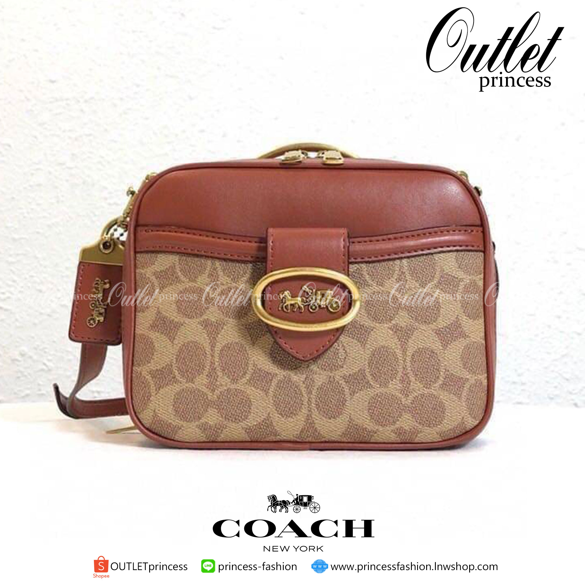 Coach RILEY LUNCHBOX BAG IN COLORBLOCK SIGNATURE CANVAS