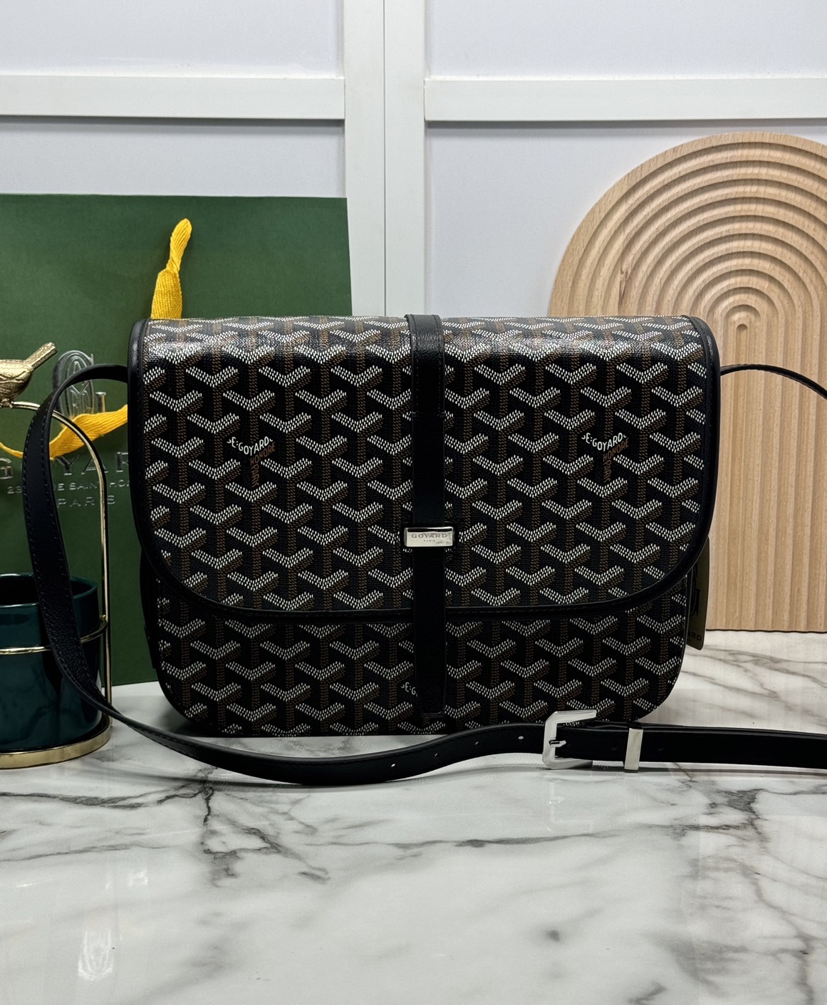 ORI | สลับแท้ GOYARD Belvedere MM Bag 29cm กระเป๋าสะพายทรงแมสเซ็นเจอร์แบรนด์หรูสัญชาติฝรั่งเศส หนังแท้ แคนวาสแท้อย่างดี