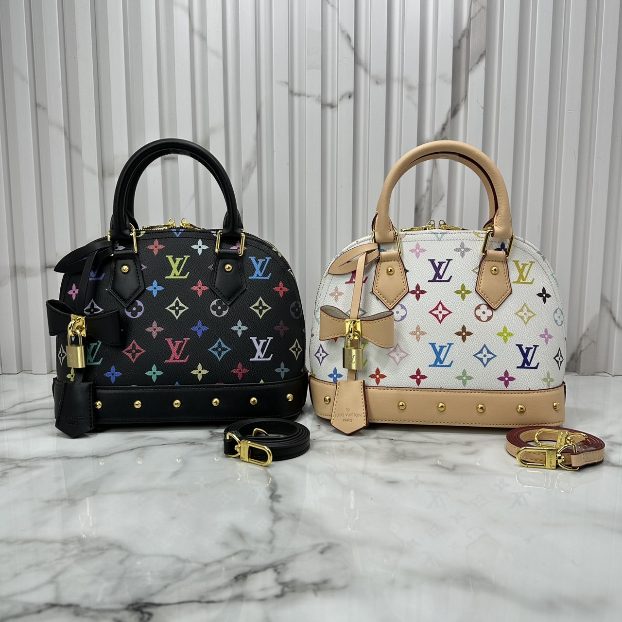 ORI หนังแท้ | LV x TM Alma BB Multicolored Monogram Keybell กระเป๋าสะพายทรงอัลม่าที่ใครเห็นต้องเป็นหลงรัก คอลใหม่ดีไซน์เฉดสีสันสดใส