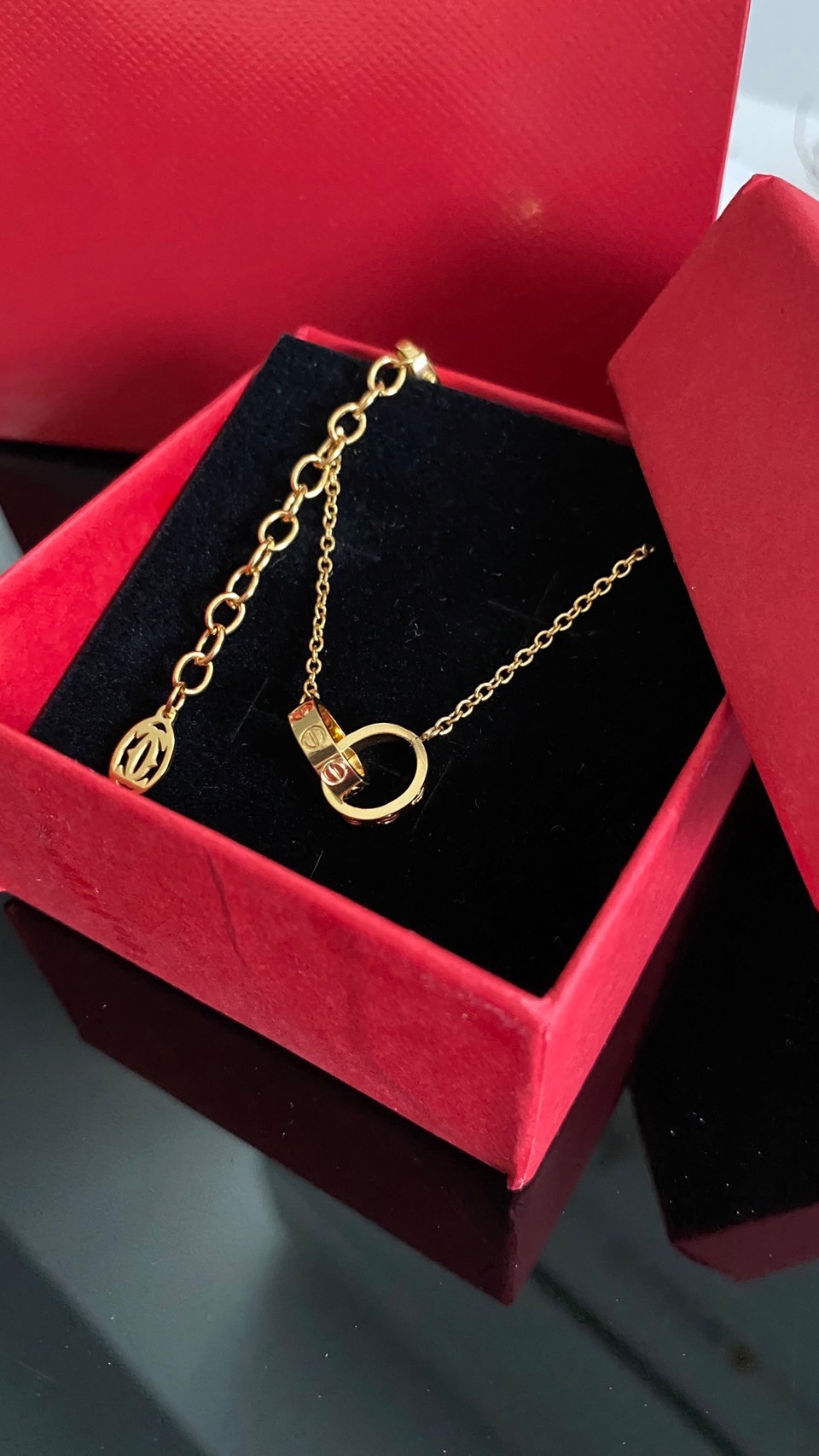 Cartier necklace LOVE - gold พร้อมส่งที่ไทย สร้อยคอคาเทียร์ **สินค้าเกรดออริจินอล 1:1 สลับแท้ ใช้งานต่างประเทศได้ งานสวยตามรูป ภาพถ่ายจากงานขายจริง