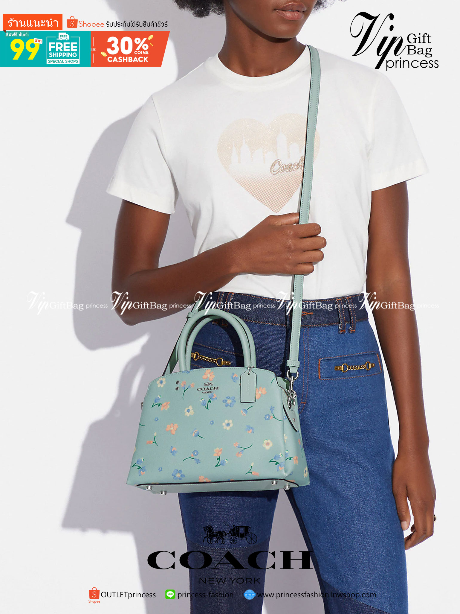 COACH C8216 MINI LILLIE CARRYALL WITH MYSTICAL FLORAL PRINT สีใหม่ล่าสุด กับรุ่นที่สุดของความขายดี คอลยอดฮิตในลวดลายสุดชิค กระเป๋าสะพายทรงสวย ที่ดีไซน์ออกมาให้ใช้งานง่าย สะดวก สวย หรู ดูดี!! วัสดุหนังแคนวาสเคลือบลาย มาพร้อมสายสะพายข้างและหูจับในตัว ถอดออก