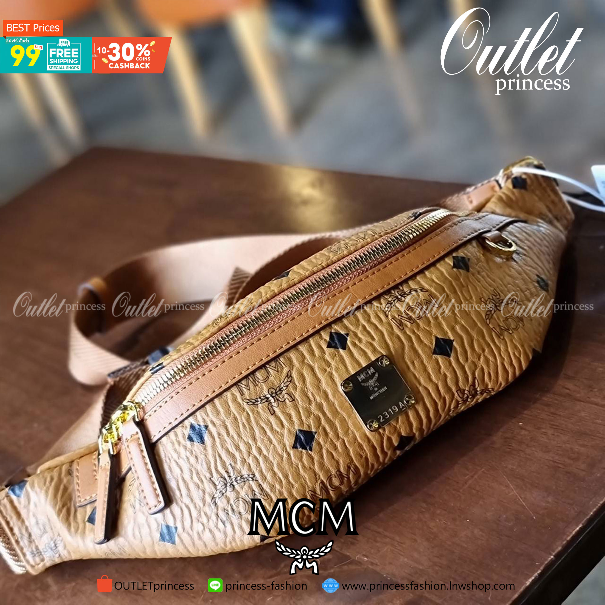 M.C.M SMALL FURSTEN BELT BAG IN VISETOS กระเป๋าคาดอกยอดฮิตอีกหนึ่งดีไซน์ ที่หนุ่มๆสาวๆใช้ได้ไม่มีเบื่อ รุ่นขายดีตลอดกาล ลายวิเซโต้เอกลักษณ์ ทั้งสปอร์ตและดูหรูในตัว ใช้งานง่ายด้วยไซส์ที่กะทัดรัด วัสดุหนังแคนวาสคุณภาพดี ภายในเป็นช่องโล่ง ใช