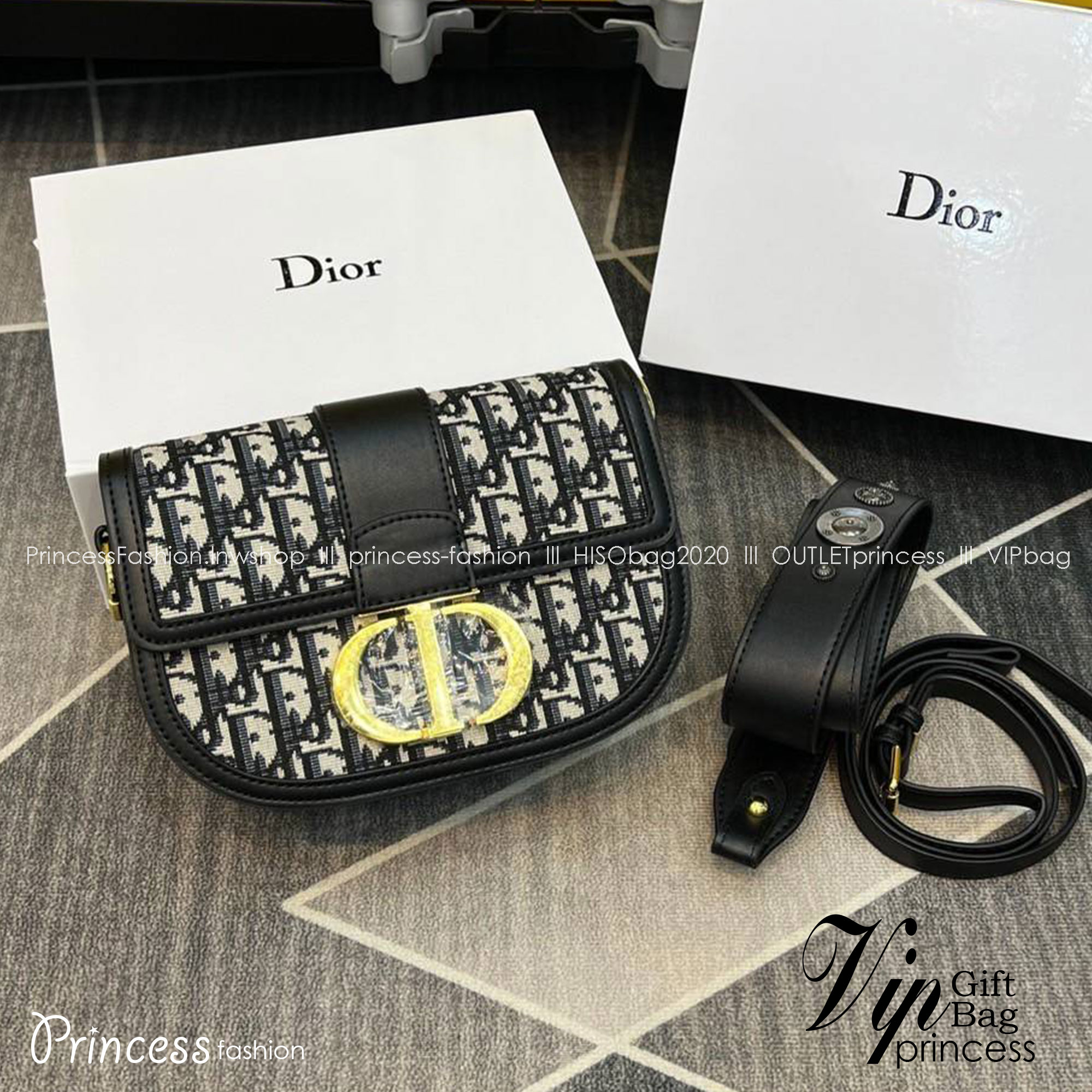 DIOR MONTAIGNE BAG 8" ย้อนยุคความหรูหรา ด้วยกระเป๋าสะพายทรง half moon เพิ่มลูกเล่นให้กับไอเท็มนี้ สะดวกใช้