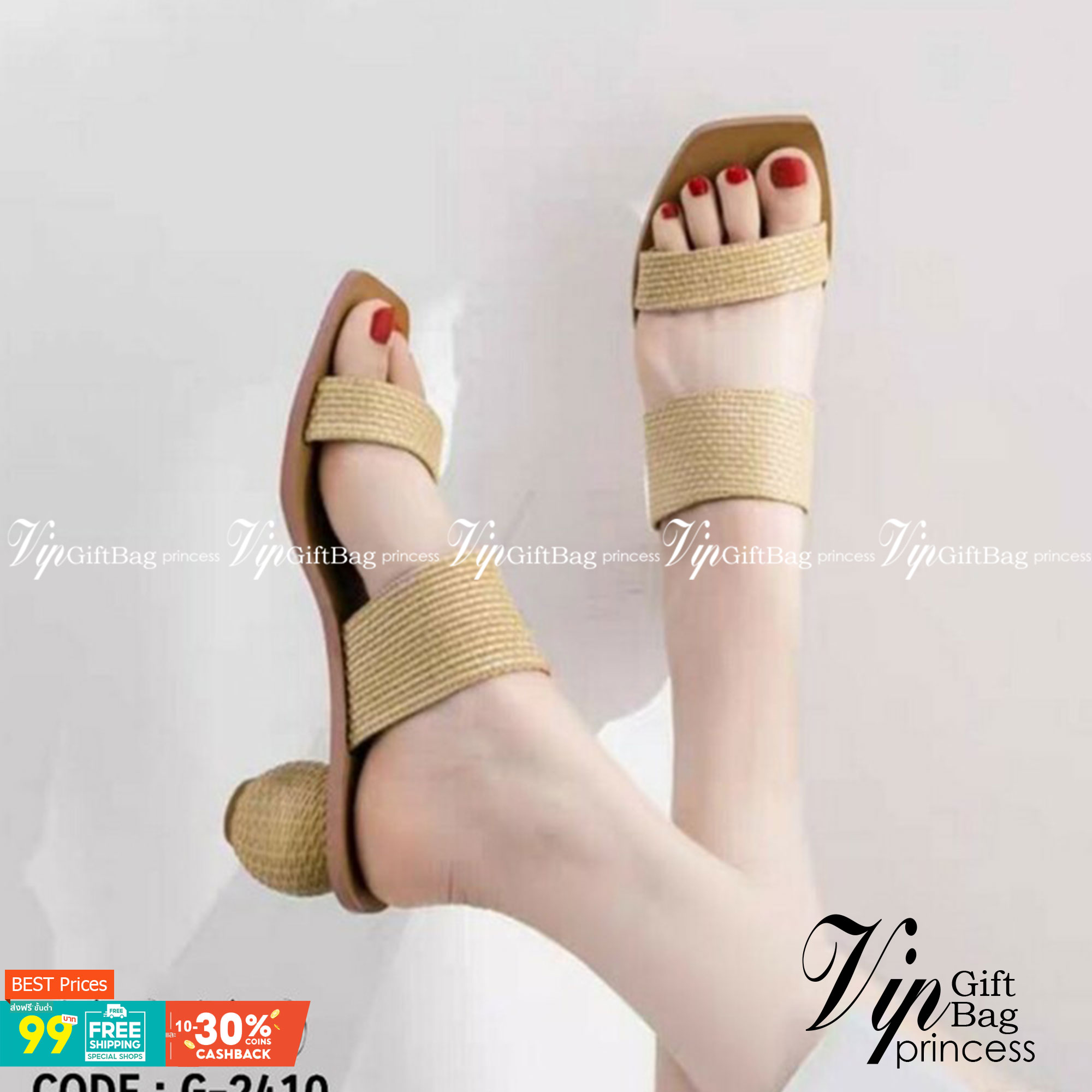 รองเท้าผ้าป่านสไตล์งานเกาหลี งานสวม คาดผ้าป่านลายกระสอบ ส้นทรงกลม งาน สวย เก๋ ดูแพง เกินราคาคะ งานจริงสวยมาก แมทส์ชุดง่าย