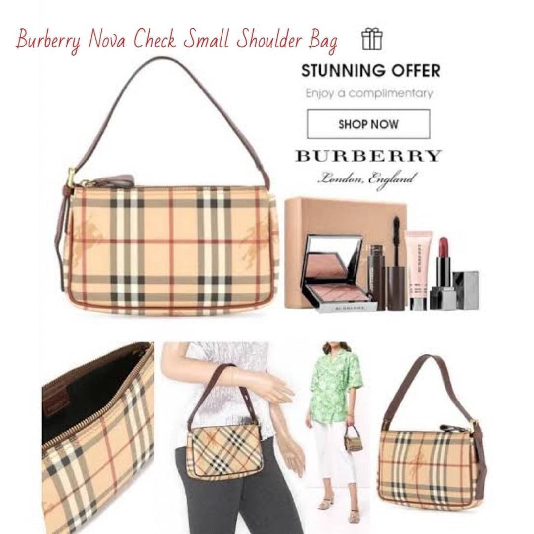 VIP 】Burberry Nova Check Small Shoulder Bag กระเป๋าสะพายไหล่ Vintage Check ที่ถือว่าเป็นสัญลักษณ์อันเก่าแก่ของแบรนด์ ภายในเป็นช่องโล่งกว้าง และมีคุณสมบัติการใช้งานที่ครบครัน อีกทั้งยังเปิด-ปิดง่ายด้วยซิปเดียว มีอะไหล่โลหะสีทองที่ช่วยให้กระเป๋าดูหรูหรามากย