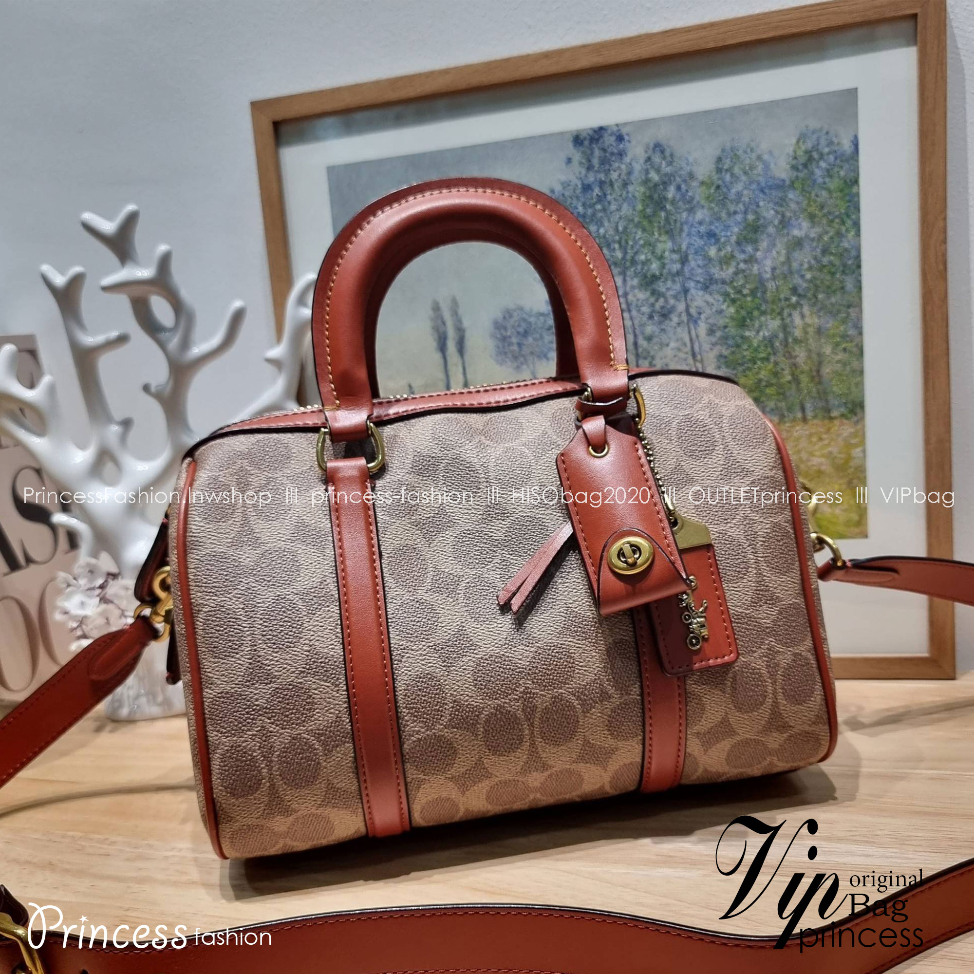 COACH RUBY SATCHEL 25 IN SIGNATURE CANVAS CP239 พร้อมส่ง กระเป๋าทรงหมอนดีไซน์ใหม่ ใบใหญ่ เพิ่มดีเทลความหรูมากมาย