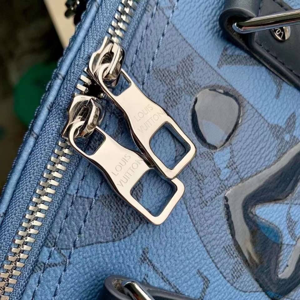 LV Keepall Bandoulière 35 Abyss Blue Monogram Aquagarden / LV Travel Bag เกรดท็อปออริจินอล มีความละเอียดของเนื้องานมากที่สุด ปราณีตตรงปกทุกใบ ใช้สลับของแท้ได้ ใช้งานต่างประเทศได้ เข้าออกผ่านทุก ตม. สุดยอดเดอะเบสท์ไอเท็ม สวยหรู ผู้ดี หรูหรา ดูแพงมาแต่ไกล