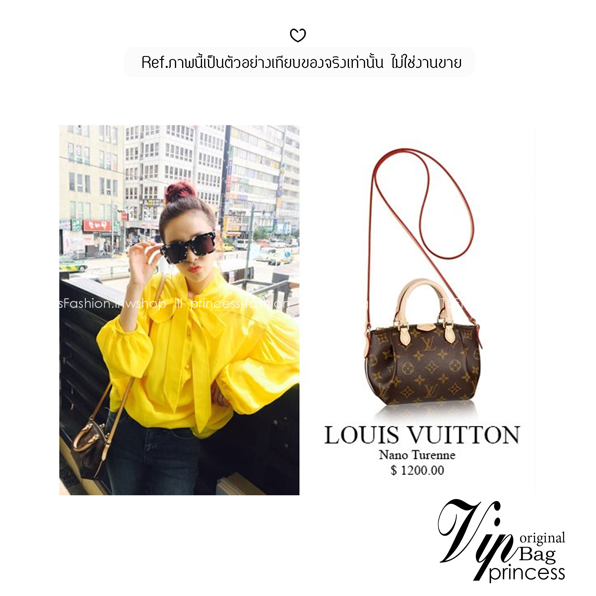 ORI หนังแท้ | LV Nano Turenne Monogram Canvas Bag กระเป๋าสะพายไซส์มินิ ดีไซน์วินเทจ ใบเล็กใช้งานง่าย หรูหราตามแบบฉบับแบรนด์