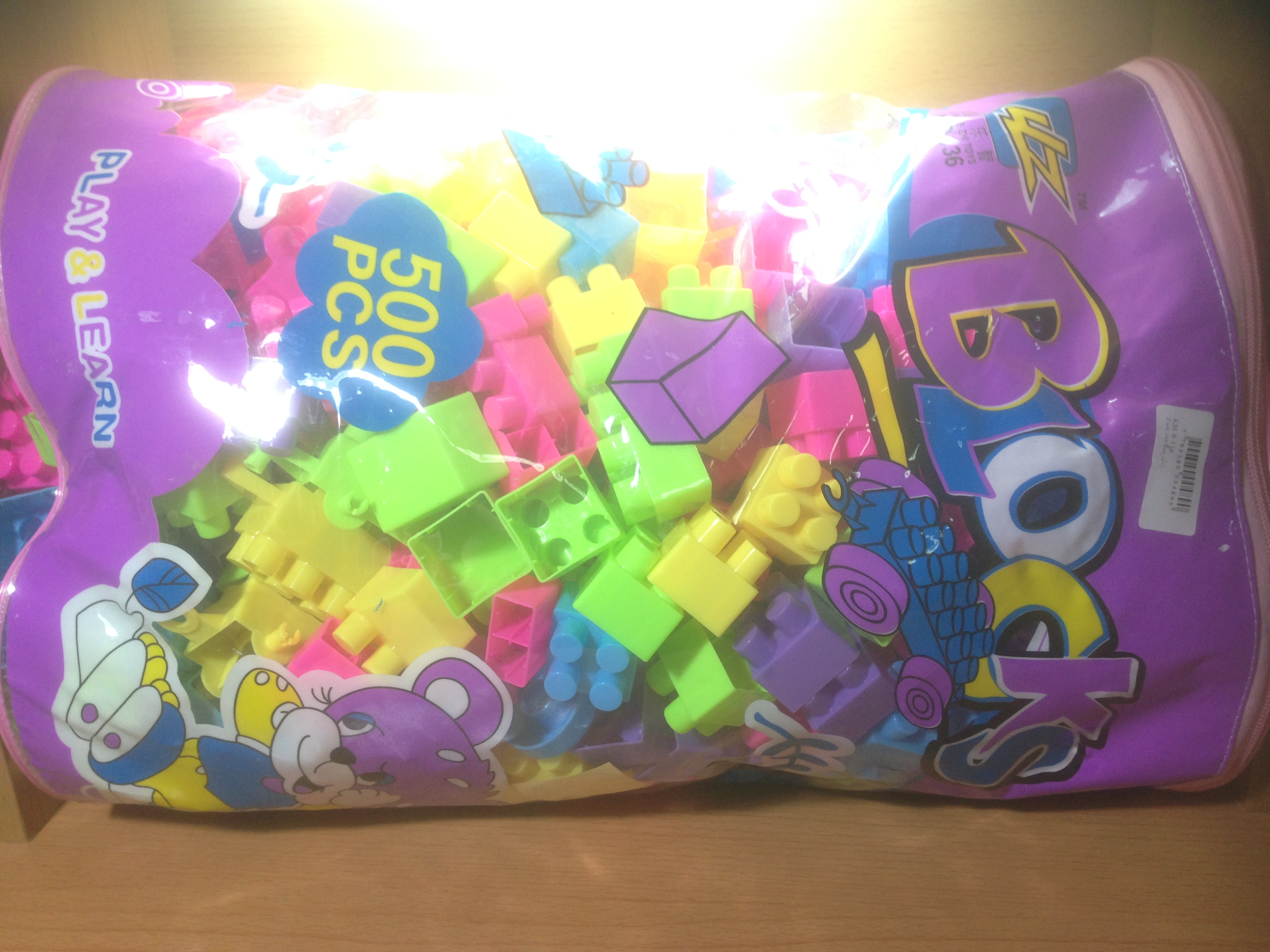 ตัวต่อบล็อกชุดใหญ่ 500 ชิ้น