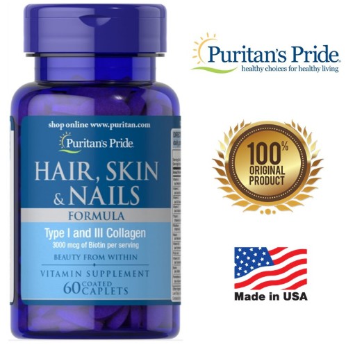 Hair, Skin & Nails Formula วิตามินรวม 30 ชนิด แก้ปัญหาผมร่วง