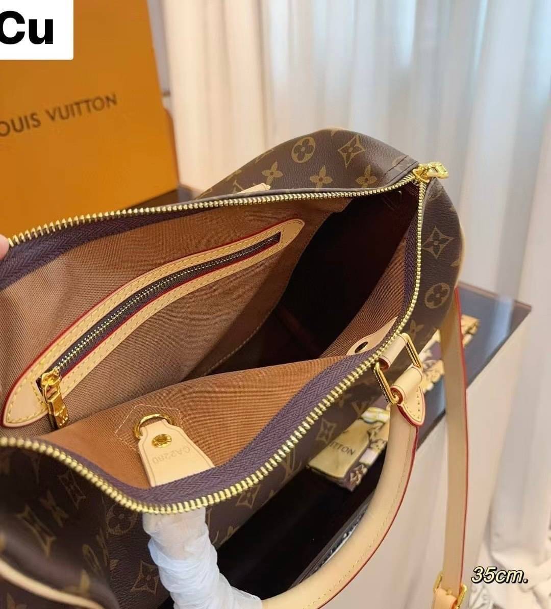 LV Speedy Bandoulière 35 bag กระเป๋าสะพายทรงหมอน ใบใหญ่จุของได้เยอะ รุ่นท็อปฮิต รูปทรงสวยตลอดกาล