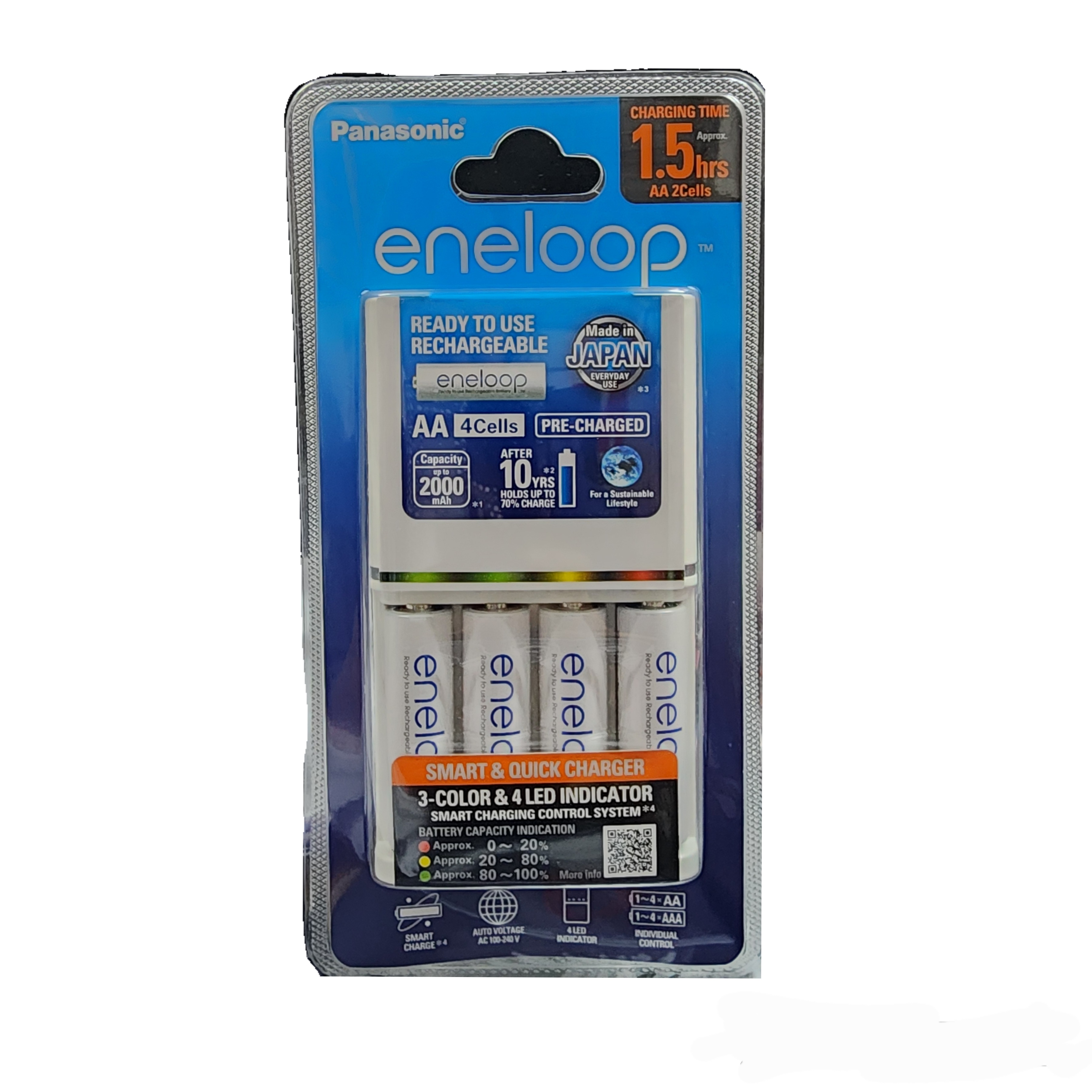 เครื่องชาร์จถ่าน AA / AAA 4 ก้อน Panasonic