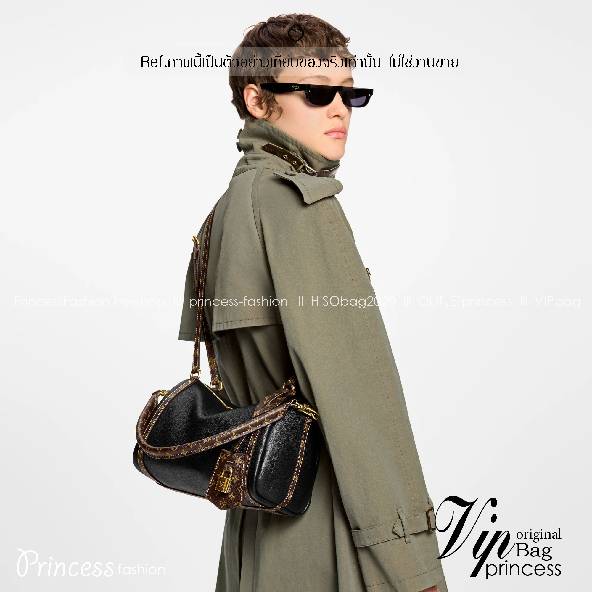 ORI หนังแท้ | LV Express PM Bag 25cm กระเป๋าสะพายทรงหมอนสปีดี้ดีไซน์ใหม่ล่าสุด โฉบเฉี่ยว แต่งคาดหน้าโมโนแกรมโดดเด่น ตัวกระเป๋าสีพื้นตัดกันอย่างลงตัว พร้อมหูแบบจับยาวถอดได้จะถือหรือคล้องไหล่ก็เก๋