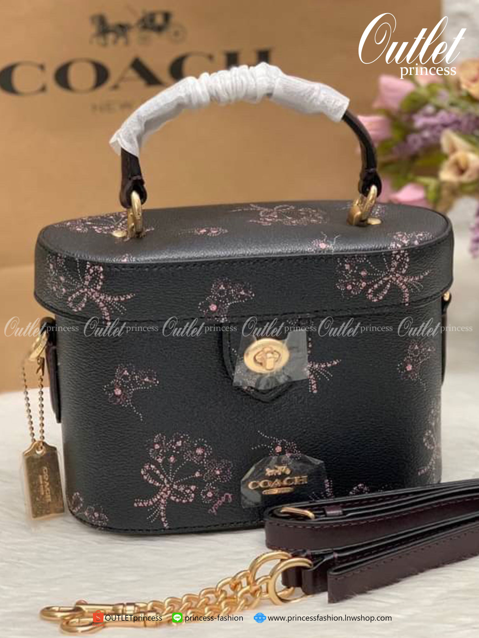 COACH KAY CROSSBODY WITH RIBBON BOUQUET PRINT ((76713))