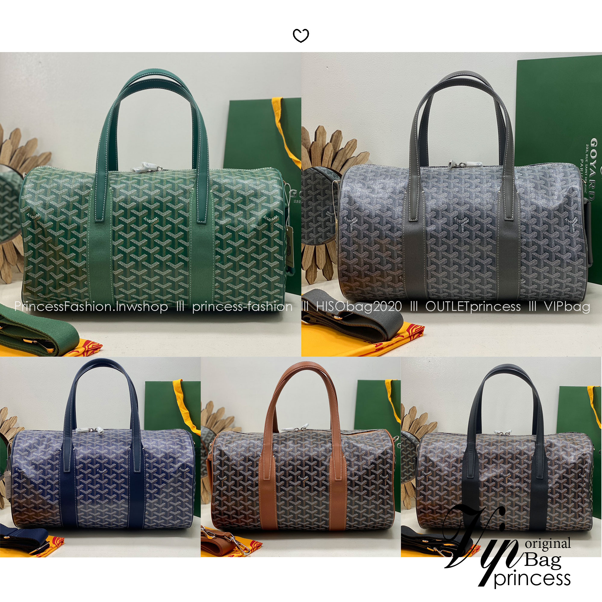 ORI หนังแท้ | Goyard Barrel 40 Sports Bag กระเป๋าสะพายทรง Keepall ใบใหญ่ ดีไซน์สปอร์ต ภายในโล่งกว้าง จุของได้เยอะ มีหูจับด้านบน เพิ่มฟังชั่นหูหิ้วด้านข้าง สะดวกใช้งาน