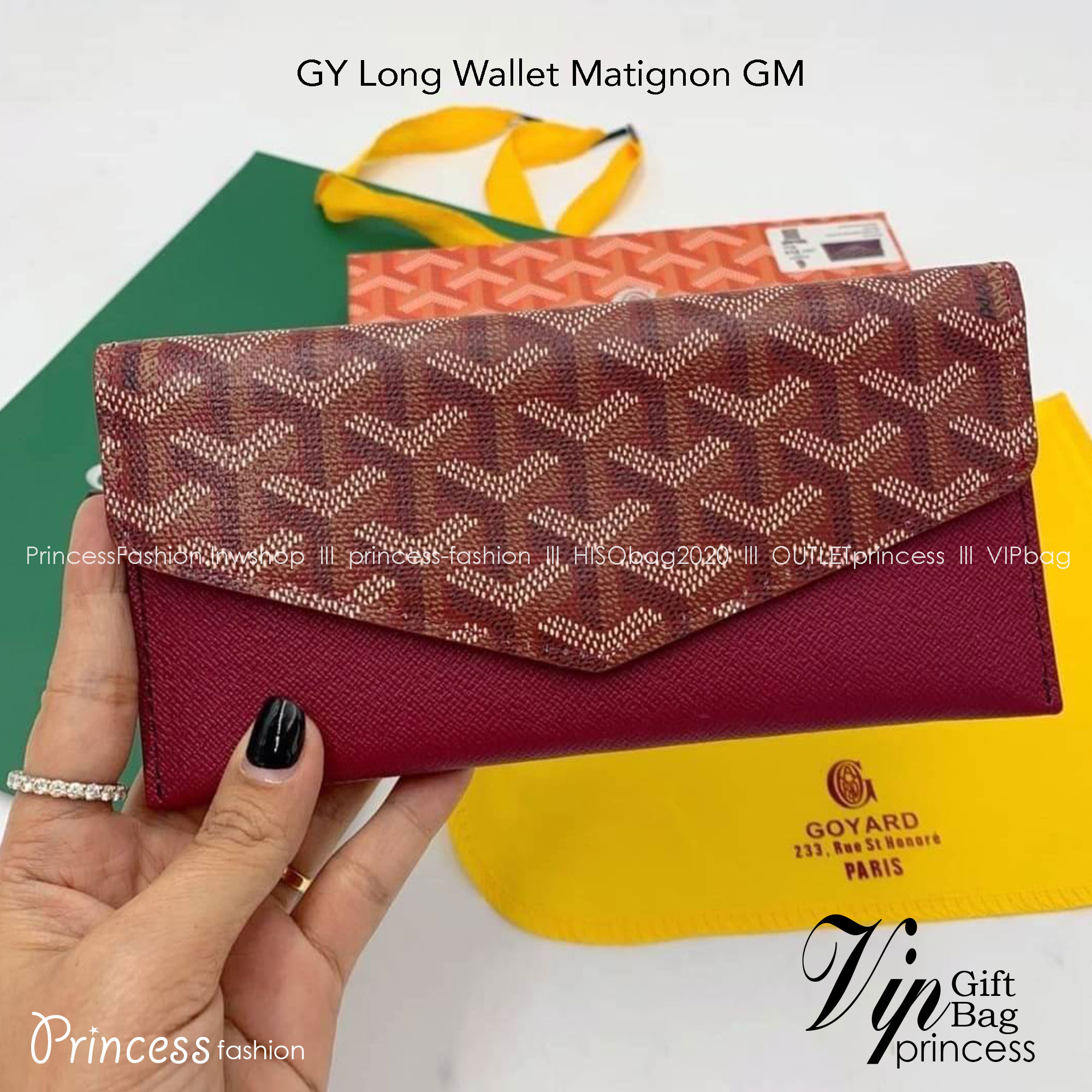 GOYARD Long Wallet Matignon GM กระเป๋าสตางค์ใบยาว พร้อมกล่อง งานสวยหรูน่าใช้ อีกรุ่นที่ยอดขายไม่เคยตก 🤑🤑 ใบจริงดูผู้ดี ดูแพง!!