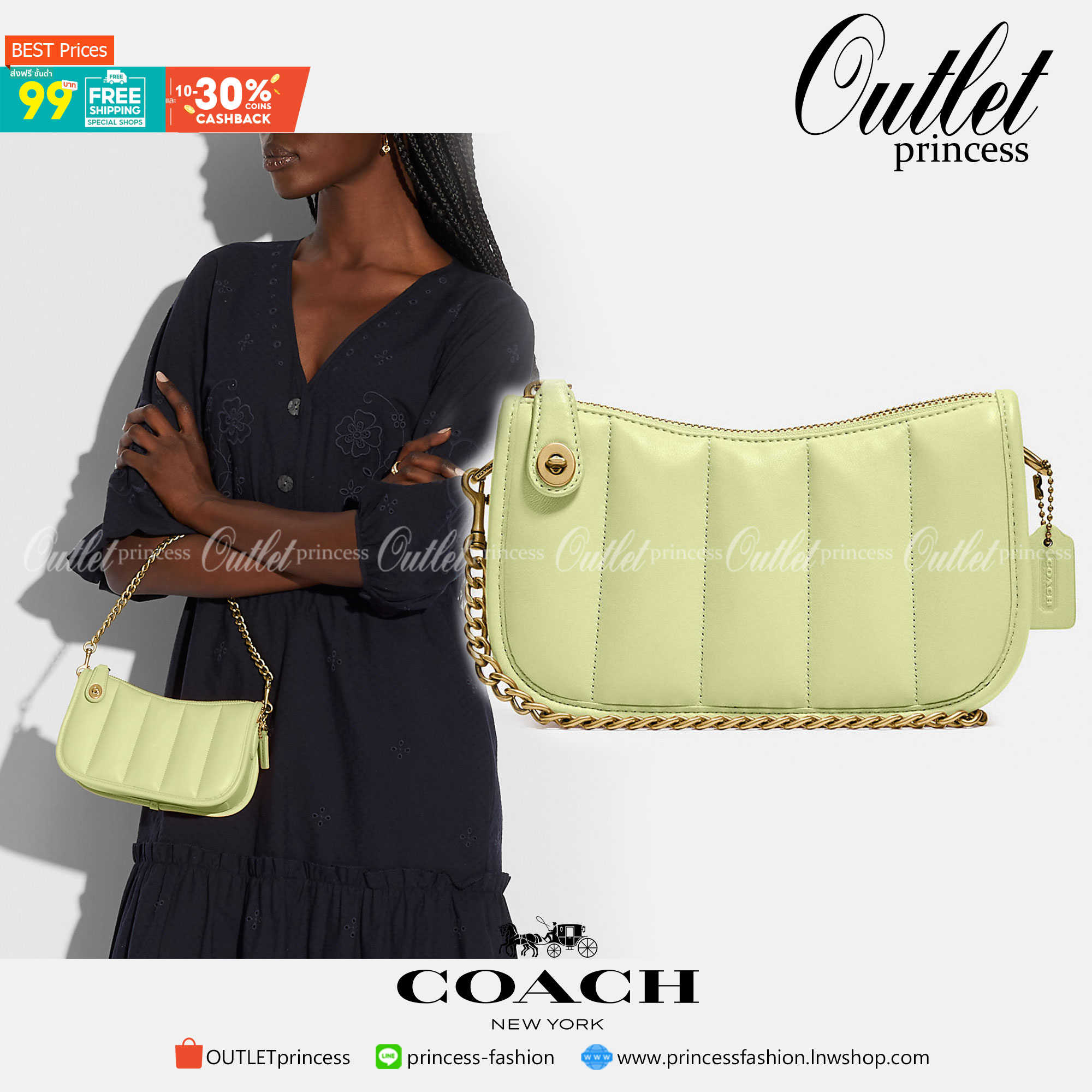 COACH SWINGER 20 WITH QUILTING ((C3490)) พร้อมส่งที่ไทย ออกใหม่ล่าสุดค่ะ! กระเป๋าหิ้วหรือคล้องไหล่ ใบขนาดกระทัดรัด หนัง Nappa แบบนวมล่าสุดค่ะ! เปิดปิดกระเป๋าแบบหมุนล็อค ภายในสามารถใส่มือถือได้;กระเป๋าเงินใบสั้นได้;พาสปอร์ตได้;พร้อมช่องเสียบบัตรได้อีกสามช่