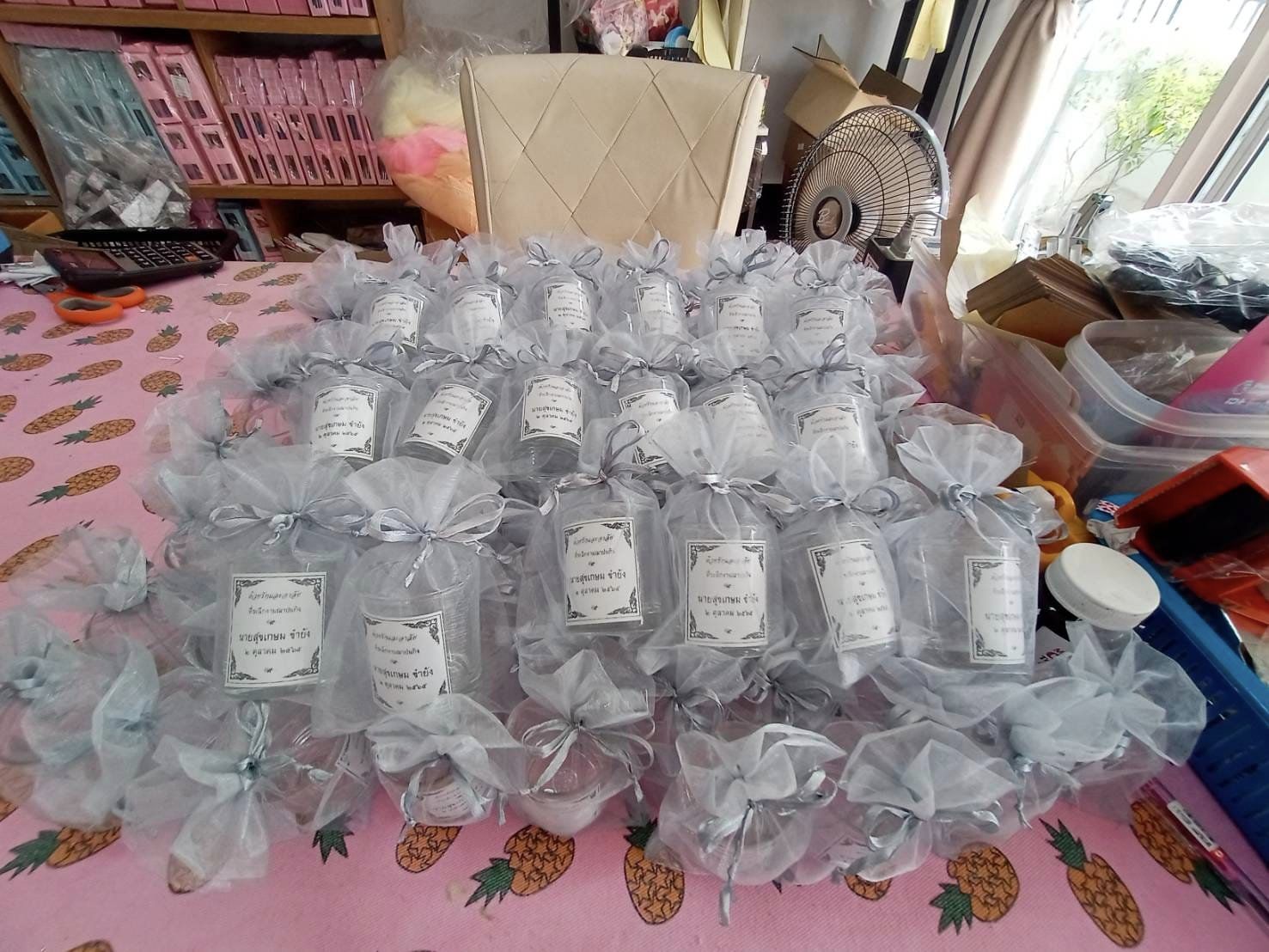 แก้วแป้กใส (ถุงผ้าไหมแก้ว-สติกเกอร์)