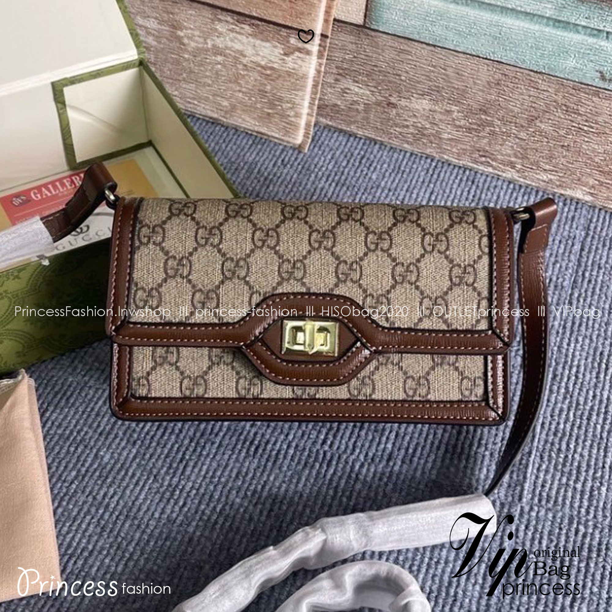 GUCCI Luce Mini Crossbody GG Canvas Bag กระเป๋าสะพายดีไซน์วินเทจ รุ่นฮิตในตำนาน ดีไซน์ร่วมสมัยสวยเรียบหรู สะพายง่ายไม่เจ็บไหล่ รูปทรงดีไซน์ร่วมสมัย