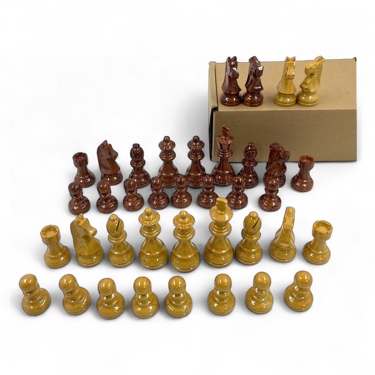 ตัวหมากรุกสากล German Knight ไม้Rose wood เคลือบผิวอะคริลิก