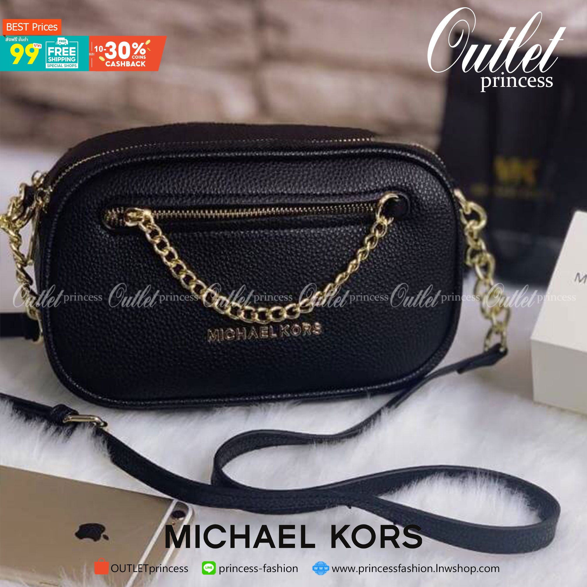 MICHAEL KORS Crossbody Golden hardware