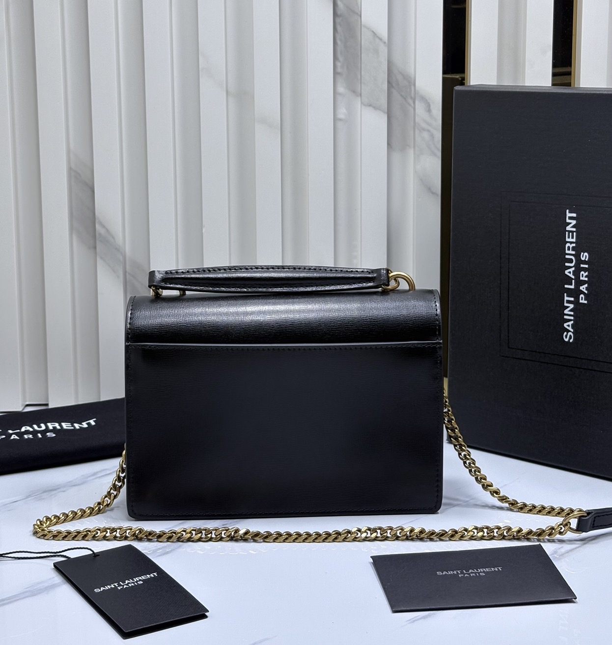 ORI หนังแท้ | YSL Sunset medium in smooth leather กระเป๋าสะพายข้างดีไซน์เรียบหรู โลโก้สวยโดดเด่น ไอเท็มขึ้นแท่น the best seller!!