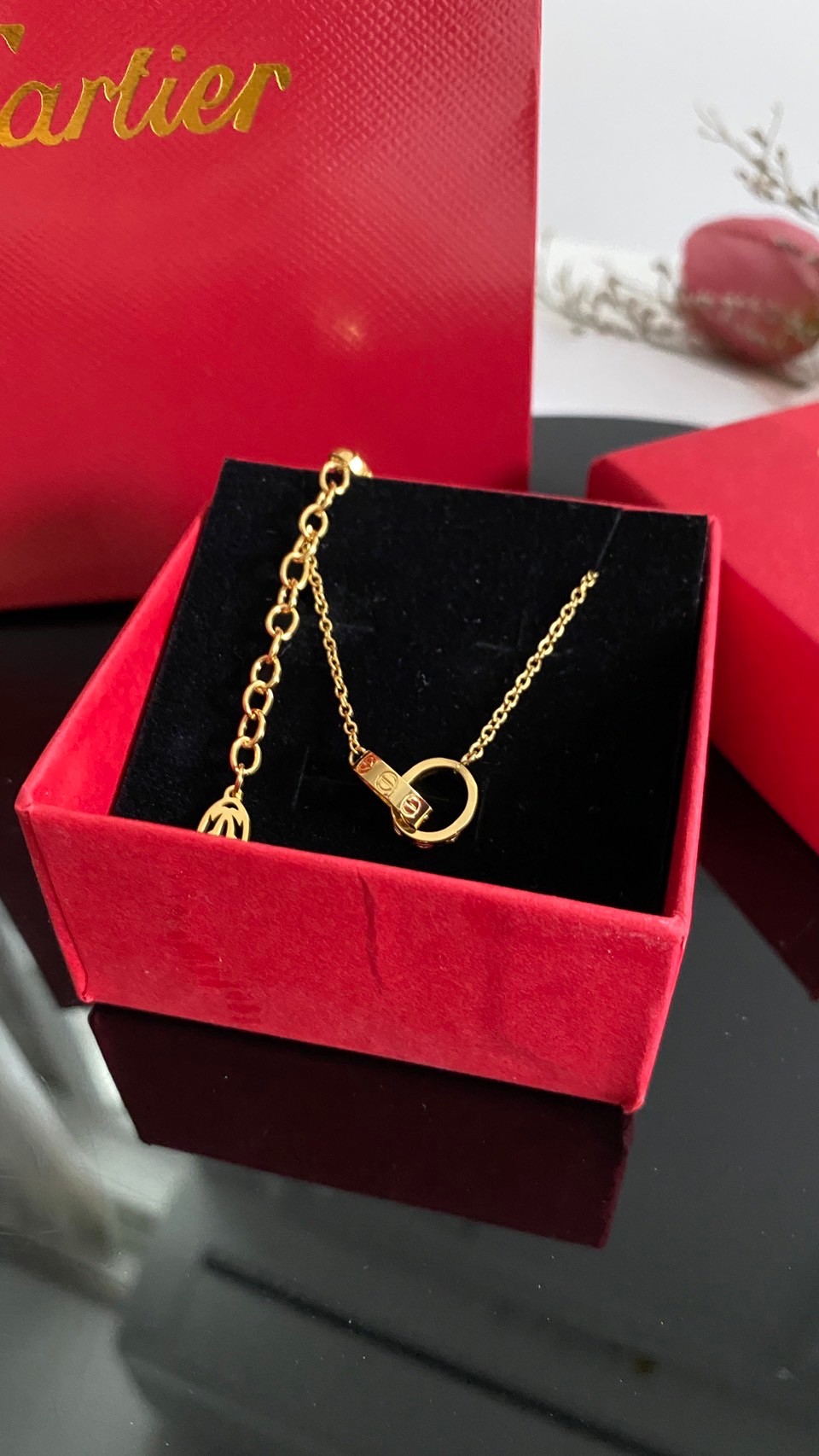 Cartier necklace LOVE - gold พร้อมส่งที่ไทย สร้อยคอคาเทียร์ **สินค้าเกรดออริจินอล 1:1 สลับแท้ ใช้งานต่างประเทศได้ งานสวยตามรูป ภาพถ่ายจากงานขายจริง