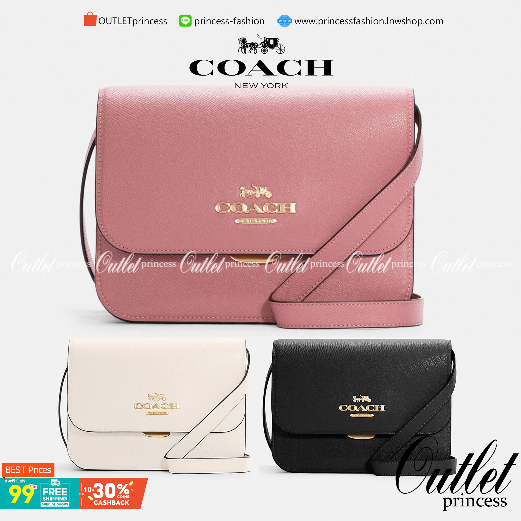 COACH C5632 BRYNN FLAP CROSSBODY แซ่บที่สุด ใหม่ที่สุด!! คอลเลคชั่นใหม่!! มองยังไงก็หลงรักละสายตาไม่ไหว กระเป๋าสะพายข้างลุคไฮน์ ที่ดีไซน์ออกมาได้ปัง และดูแพงมากๆ ด้วยดีเทลคลาสสิค รูปทรงใช้งานง่าย เรียบๆแต่มีดีเทล วัสดุหนัง crossgrain สวยคม!!! เปิด-ปิดด้วย