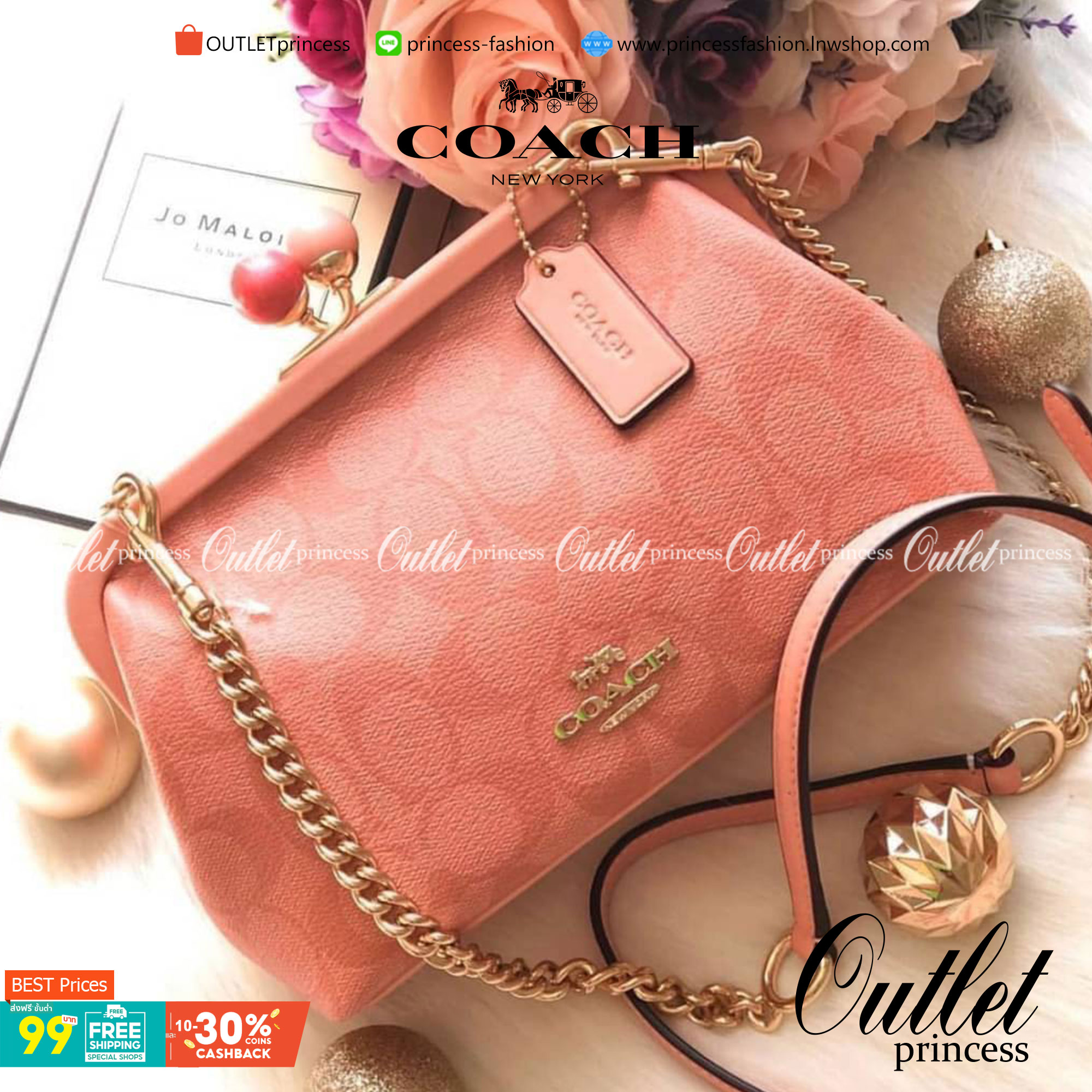 NORA KISSLOCK CROSSBODY (COACH C1451) ครอสบอดี้รุ่นนี้ น่ารักมากค่ะ ขนาดกำลังน่ารักเลยค่ะ ลูกคุณมากๆ ไม่เล็กและไม่ใหญ่มากเกินไป รุ่นนี้สามารถถอดสายสะพายได้ค่ะ ใส่ไอโพนตระกูลพลัสได้ ใส่กระเป๋าสตางค์ใบเล็กได้สบายๆเลยค่ะ