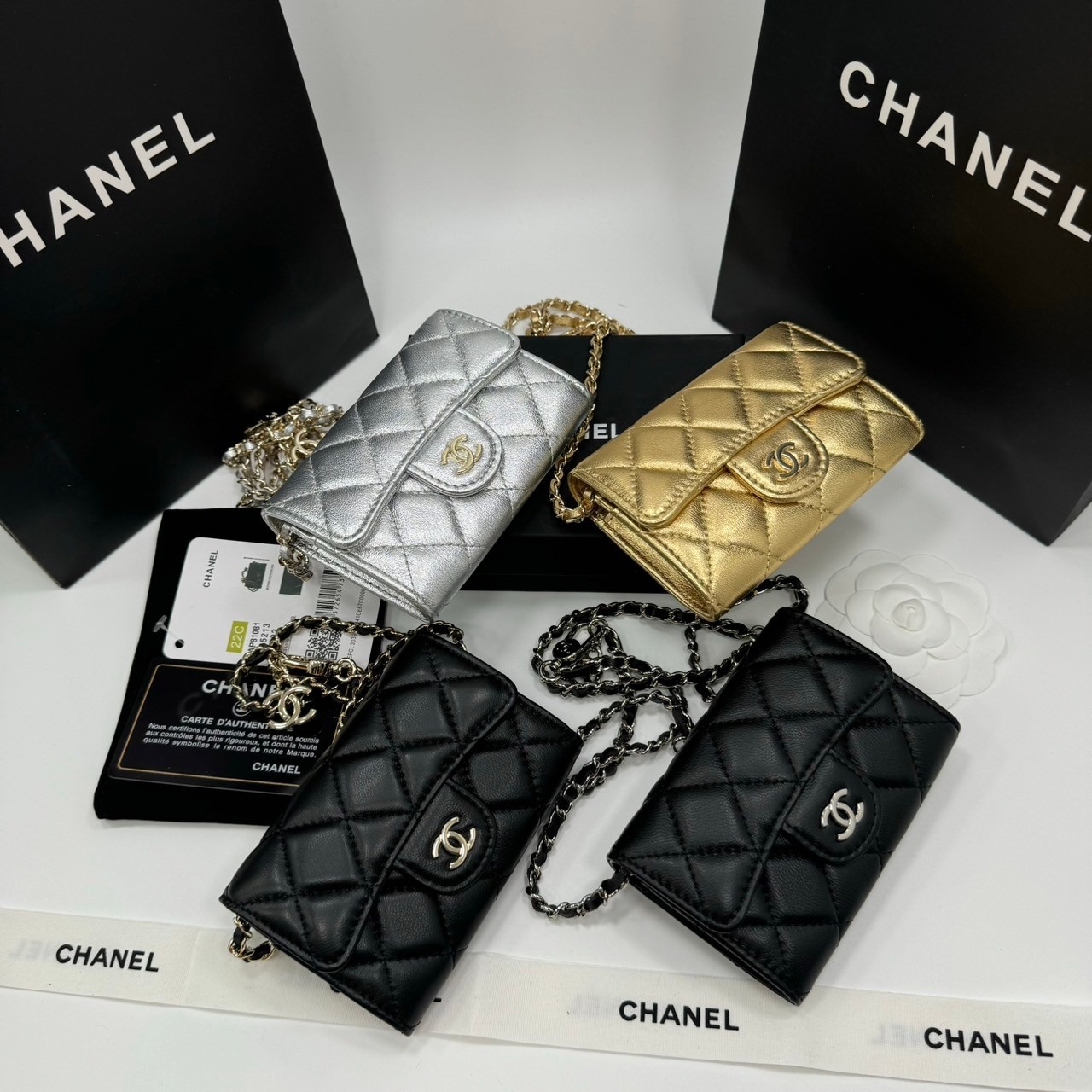 CHANEL mini wallet on chain crossbody กระเป๋าสตางค์พร้อมสายสะพายไซส์มินิ เกรดออริ 1:1 ใช้งานต่างประเทศได้ ภาพถ่ายจากงานขายจริง