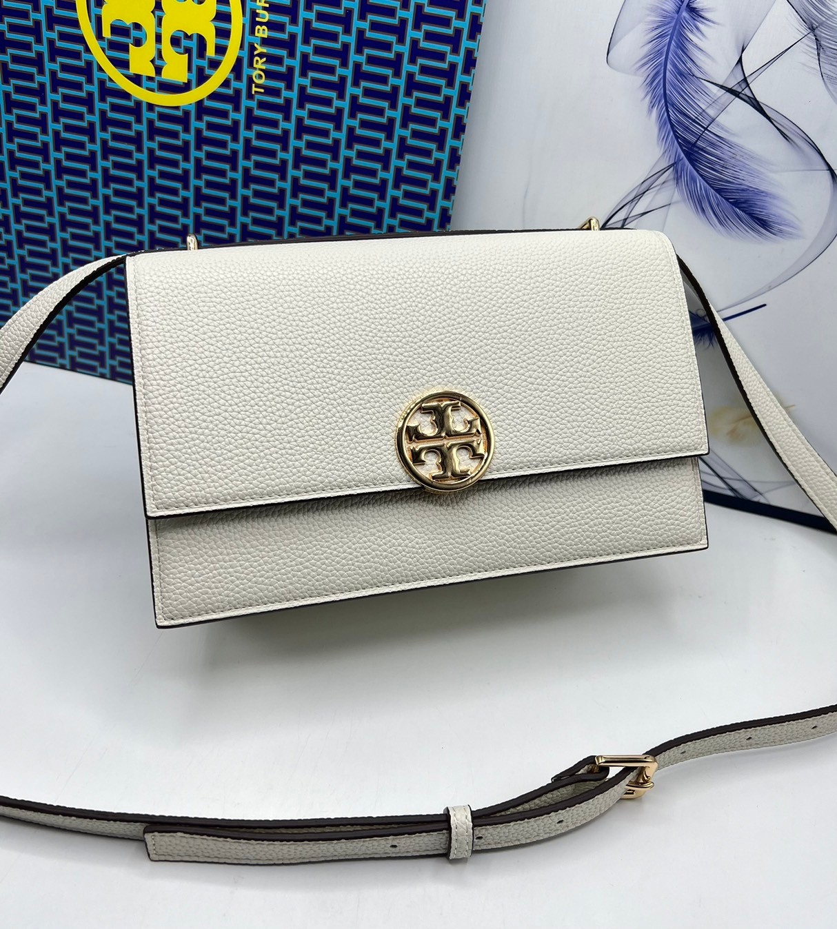 TORY BURCH MILLER LEATHER SHOULDER BAG กระเป๋าสะพายสวยหรู ผู้ดีทุกสี สายถอดได้ ถือเป็นคลัชได้ เกรดออริ สลับแท้ 1:1 ใช้งานต่างประเทศได้