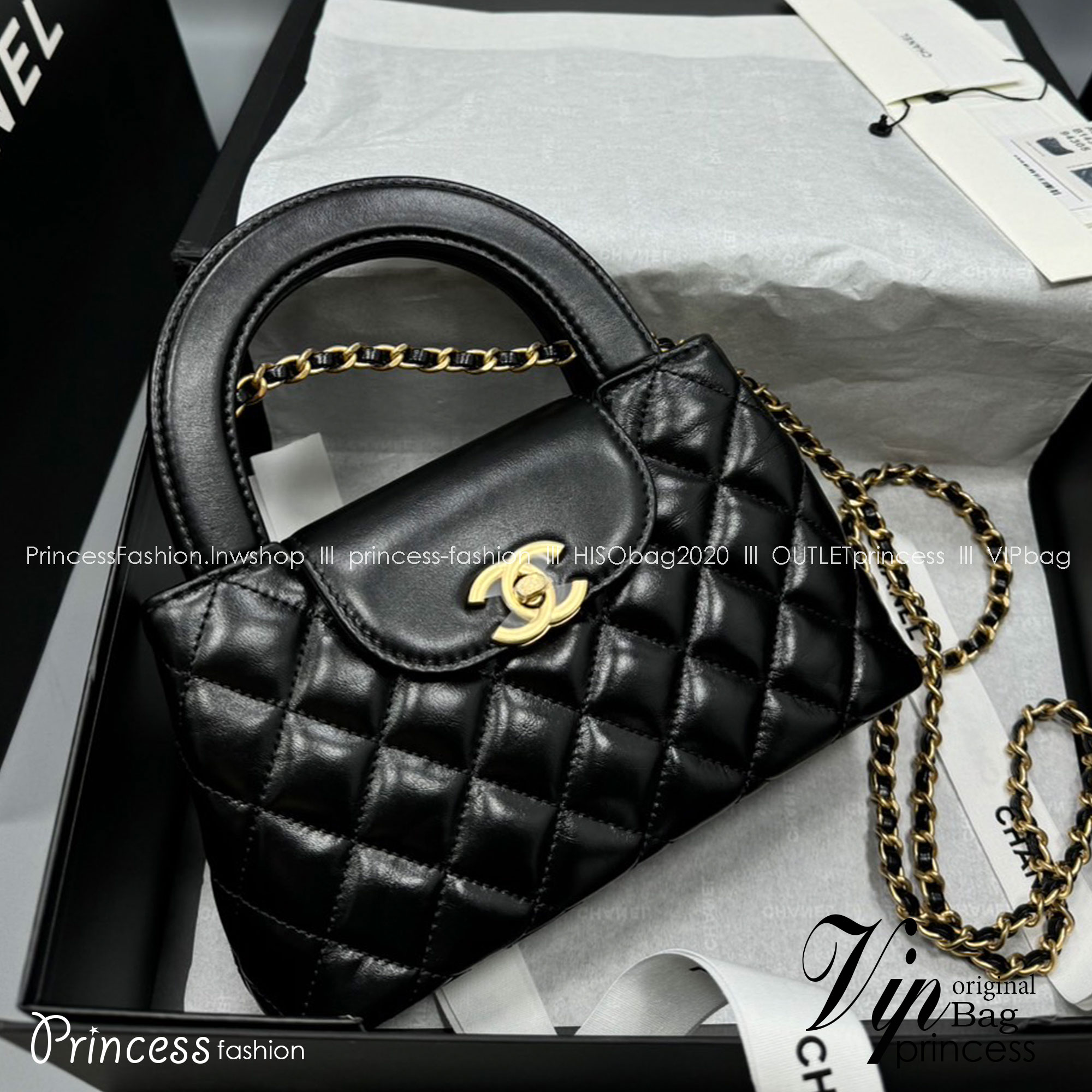 CHANEL KELLY MINI BLACK กระเป๋าสะพายมือจับในตัวไซส์มินิ หนังแท้ เกรดออริ ท็อป สลับแท้ 1:1 ผ่านทุก ตม ใช้งานต่างประเทศได้