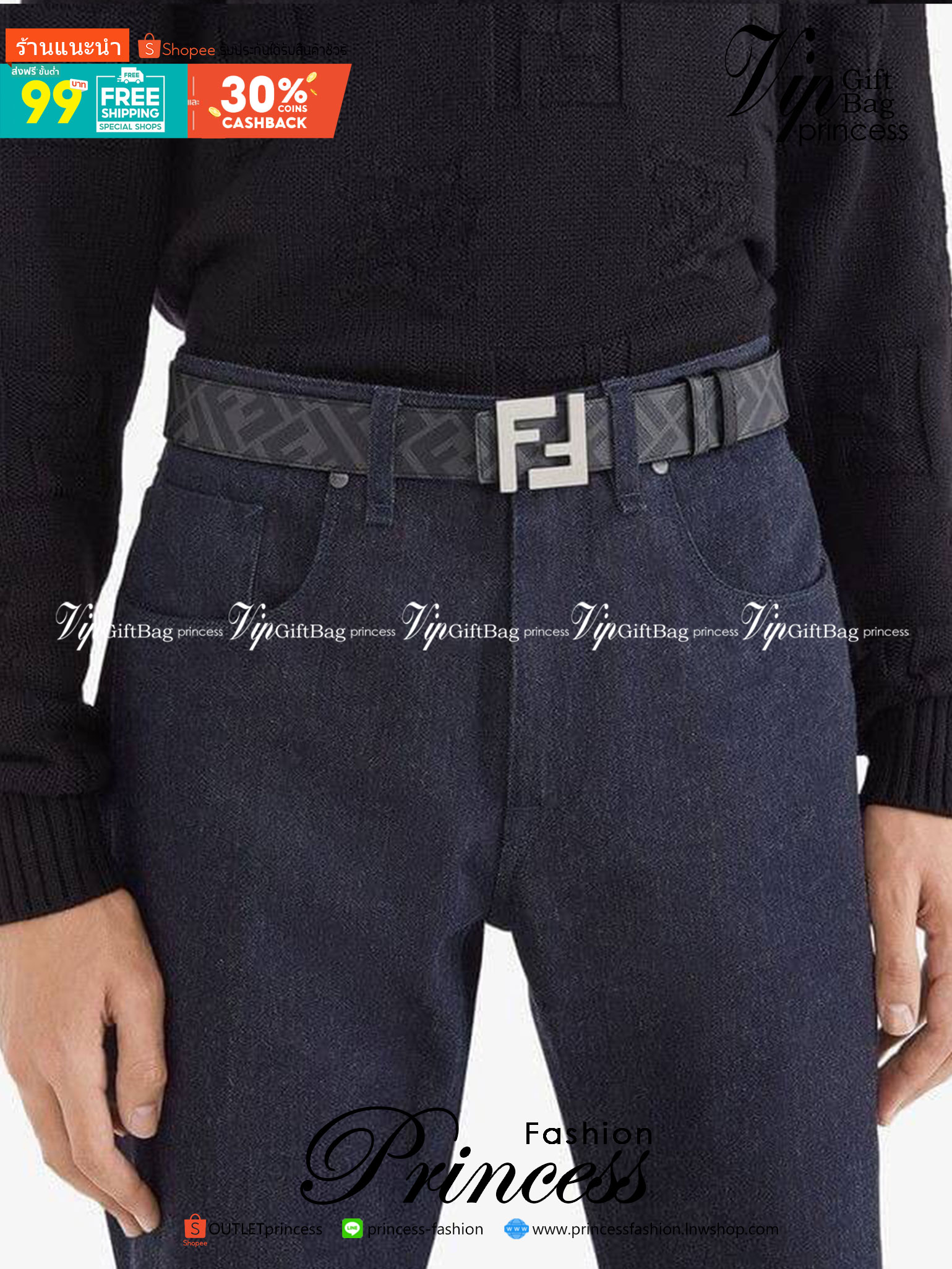 FENDI Belt Black leather belt / FF Belt เกรดออริจินอล สลับแท้ ดีไซน์เรียบหรูเข้ากับทุกลุค ภาพถ่ายจากงานขายจริง ใช้งานต่างประเทศได้ มาพร้อมกล่อง ห้ามพลาดค่ะ!