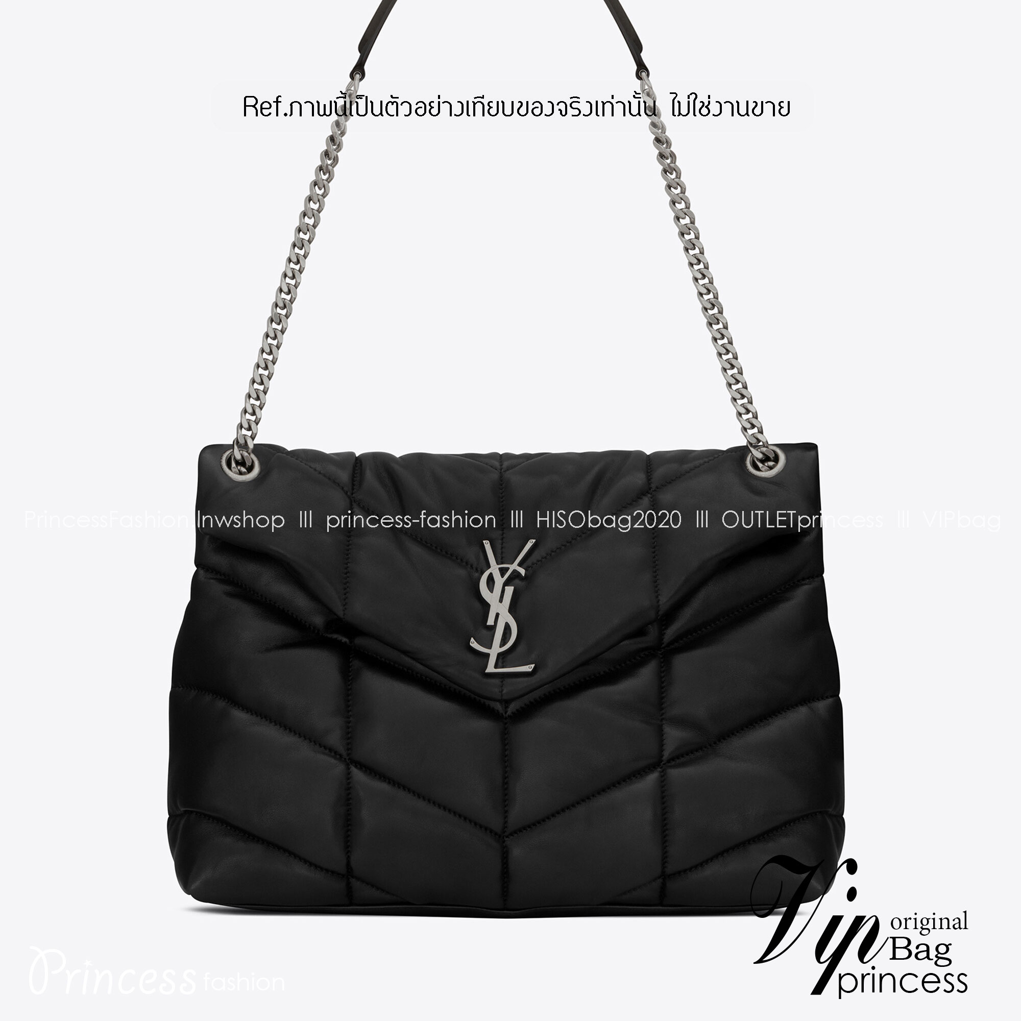 YSL PUFFER MEDIUM IN NAPPA LEATHER 35cm กระเป๋าสะพาย เกรดหนังสวยเต็มใบ เกรดออริ 1:1 ใช้งานต่างประเทศได้