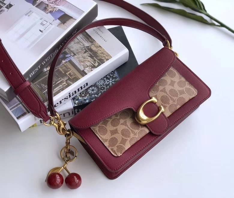 ของแท้ 💯% Coach Tabby Shoulder Bag 26 Polished pebble leather, suede and refined calf leather Inside zip RED1