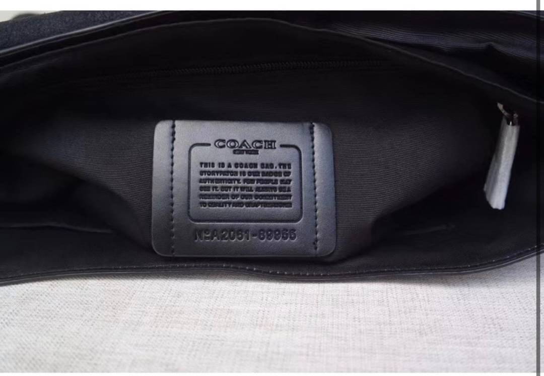 COACH HUDSON MESSENGER WITH HORSE AND CARRIAGE PRINT (COACH 89955) กระเป๋าสะพาย Coach ผู้ชาย ทรงสีเหลี่ยมใส่เอกสาร ใส่ Notebook ใส่Labtop ✅วัสดุแคนวาสลายรถม้า+หนังแท้