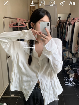 พร้อมส่ง 🚕 Sweetie tops เสื้อสีขาวน่ารักๆ (IN35858)