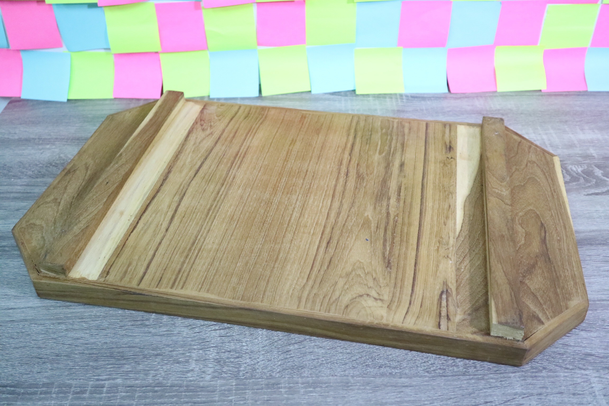 กระดานหมากรุกไทยไม้สักตีเส้นขนาดช่อง4.5x4.5 ซม.