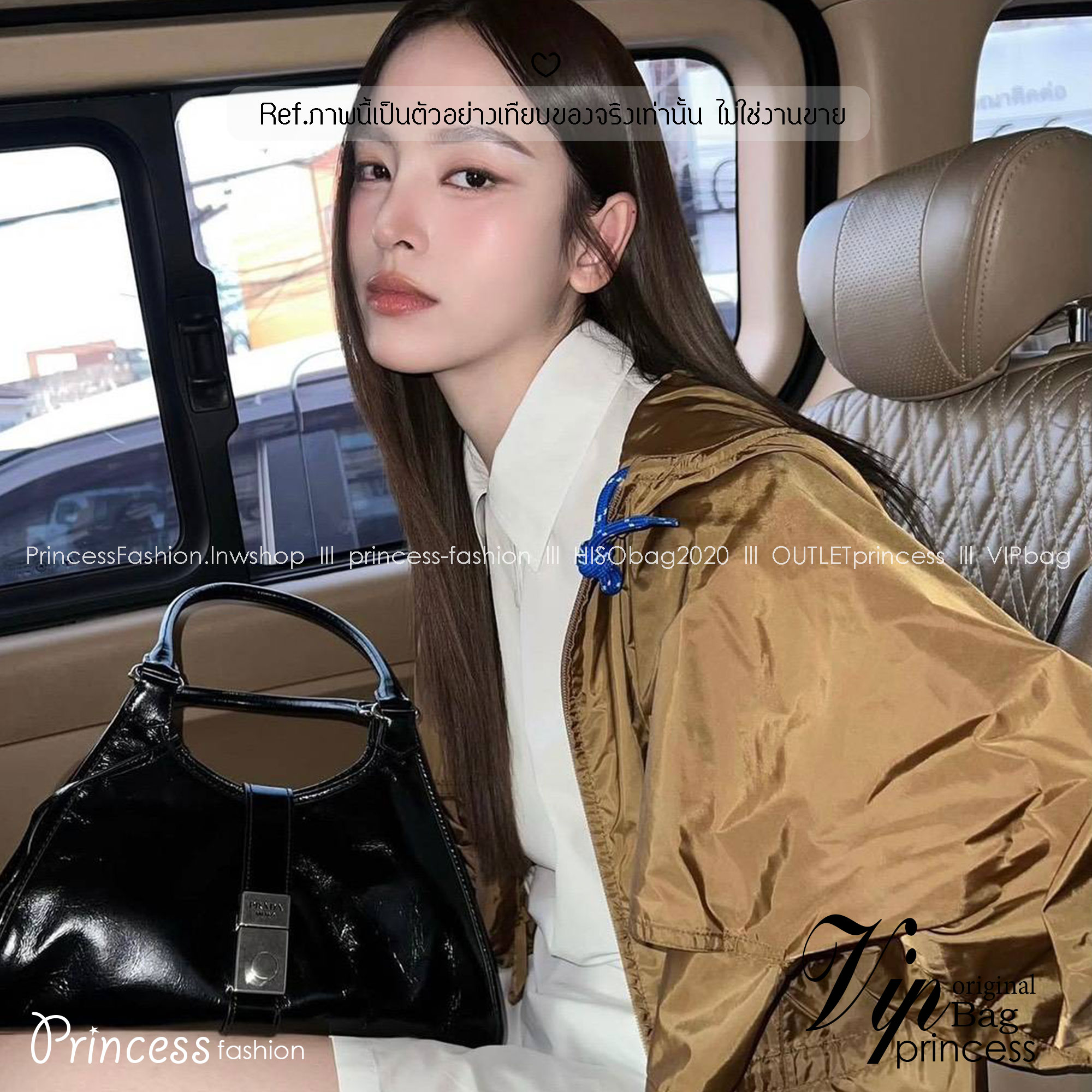 ORI หนังแท้ | Prada Medium leather tote bag 32cm กระเป๋าสะพายทรงโฮโบ คลาสสิคหนังเงาสวยหรูดูแพง ใบใหญ่กำลังดี ดีไซน์ใหม่ล่าสุด ภายในโล่งกว้าง จุของได้สบายๆ พกพาไปไหนก็สะดวก