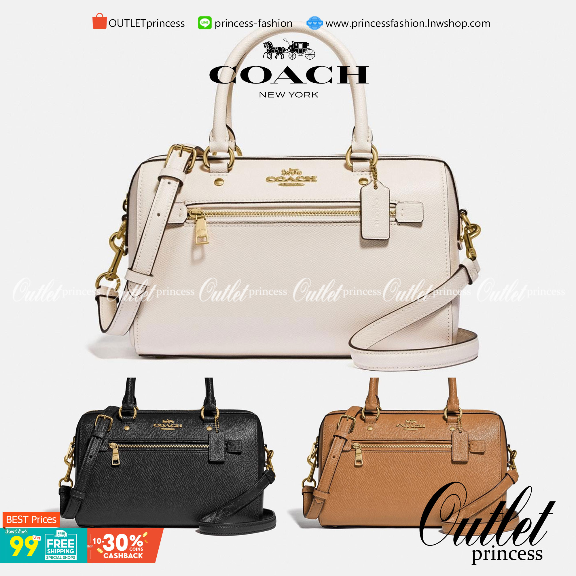 COACH ROWAN SATCHEL BAG ((79946)) กลับมาอีกครั้ง พร้อมสีหายากค่ะ! กระเป๋าหิ้วทรงหมอนสุดฮิตของสาวๆ//สะพายข้างได้ หนังแท้ ลายหนังสวย ทรงสวย ด้านหน้ามีช่องซิปให้หนึ่งช่อง เปิดปิดช่องหลักแบบซิป ภายในกว้างใส่ของจำเป็นของสาวๆได้ครบ มีช่องเล็กและช่องซิปใส่ของจุก